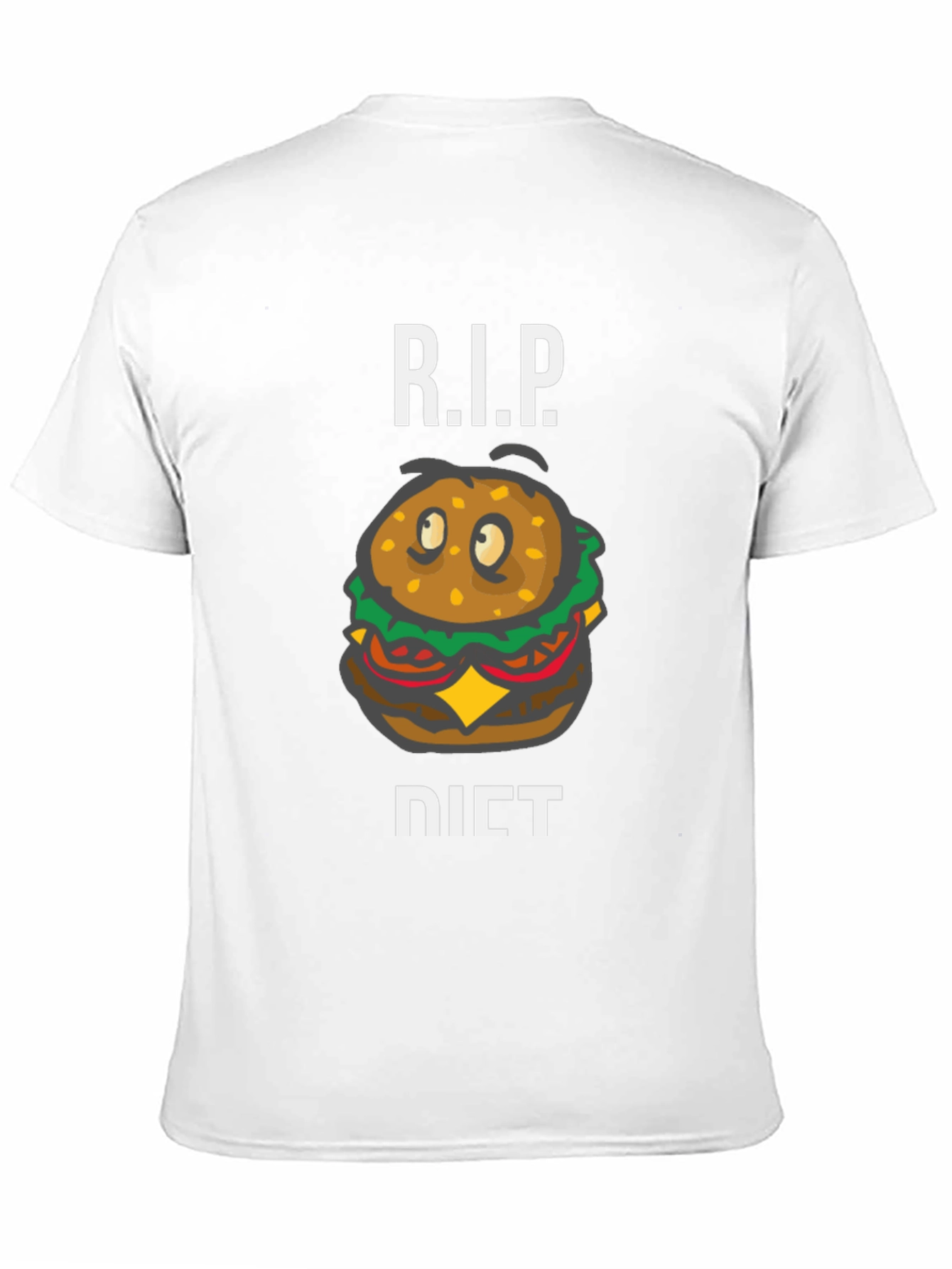 RIP Diet Funny Hamburger Graphic T-Shirt