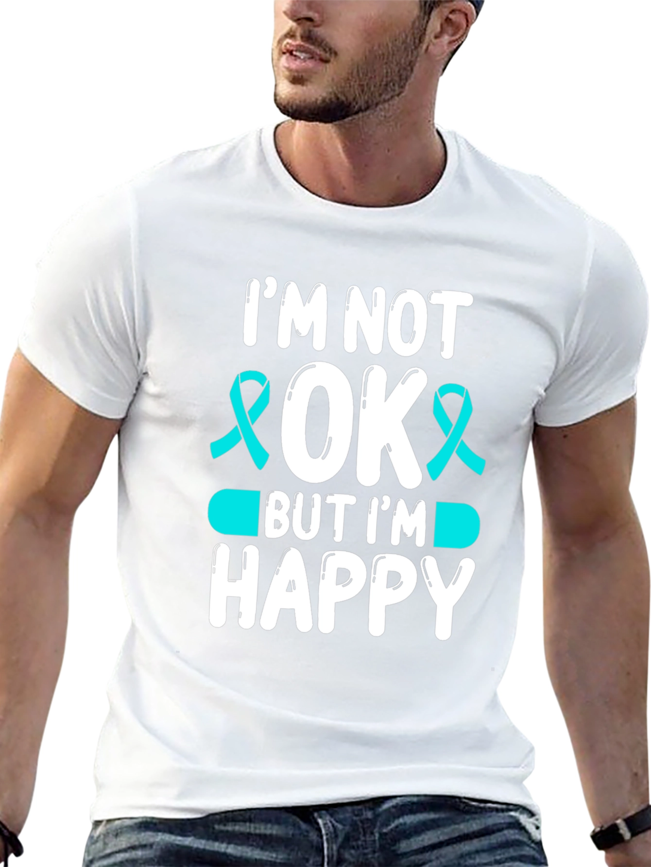 Im Not Ok But Im Happy Awareness T-Shirt
