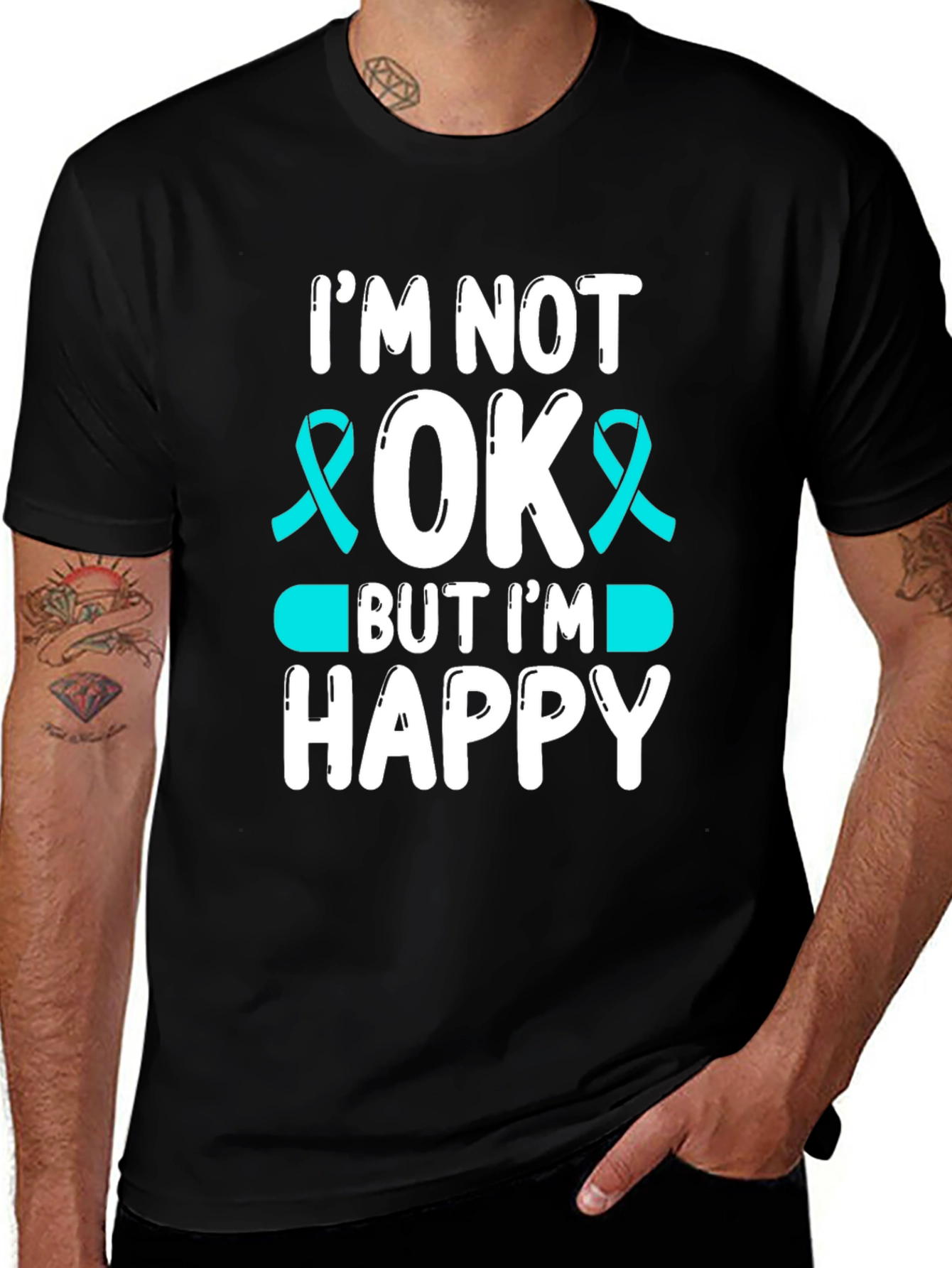 Im Not Ok But Im Happy Awareness T-Shirt