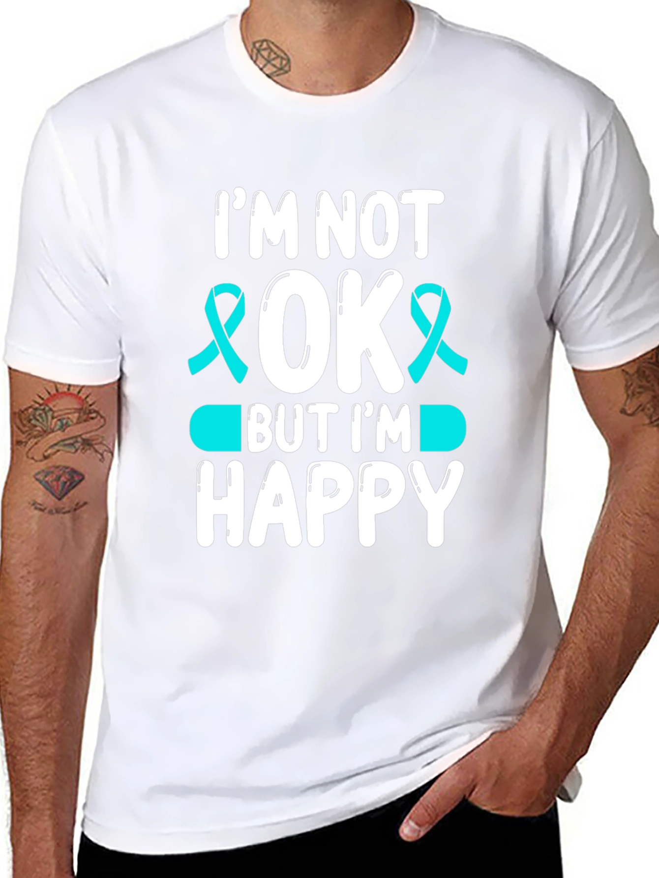 Im Not Ok But Im Happy Awareness T-Shirt