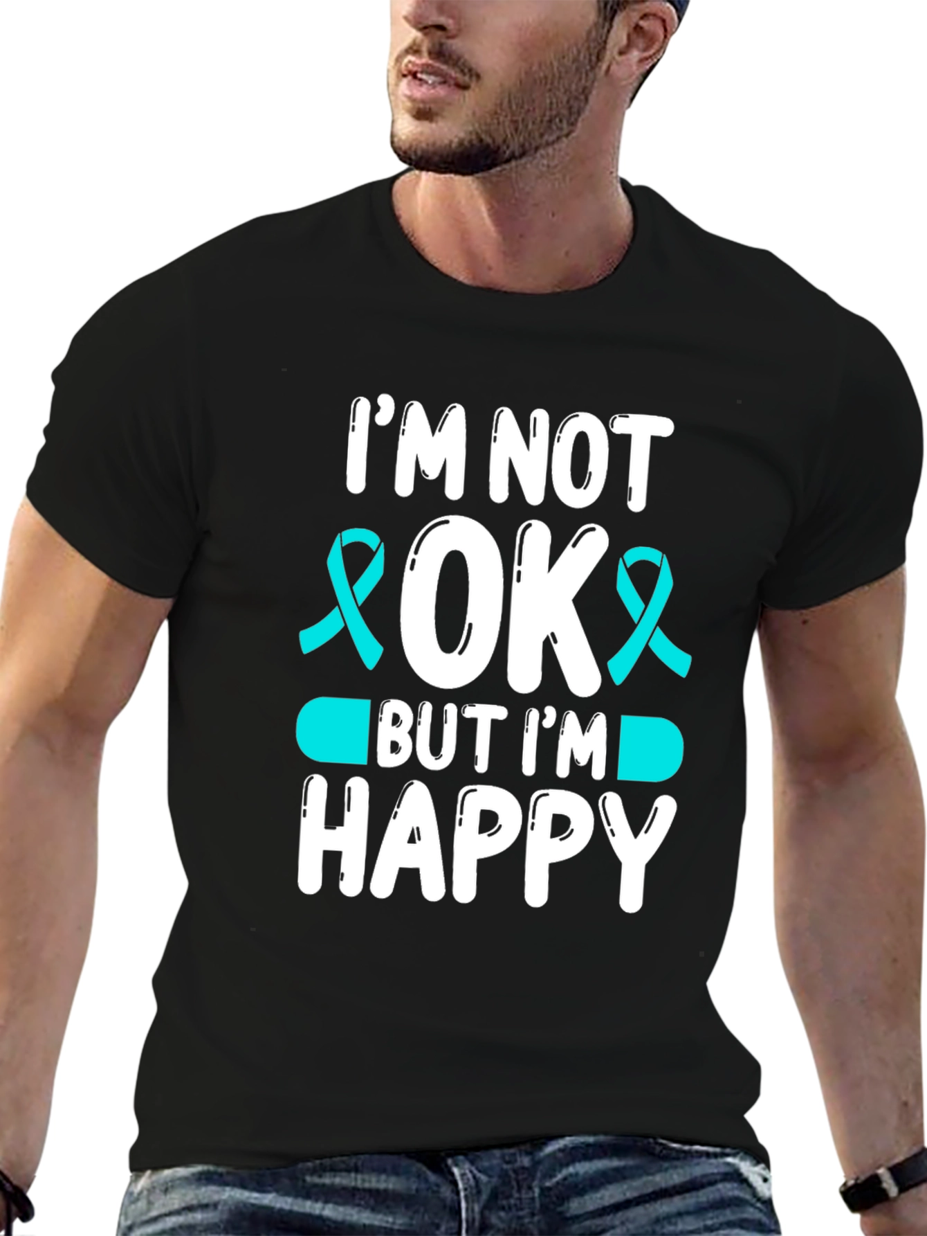 Im Not Ok But Im Happy Awareness T-Shirt