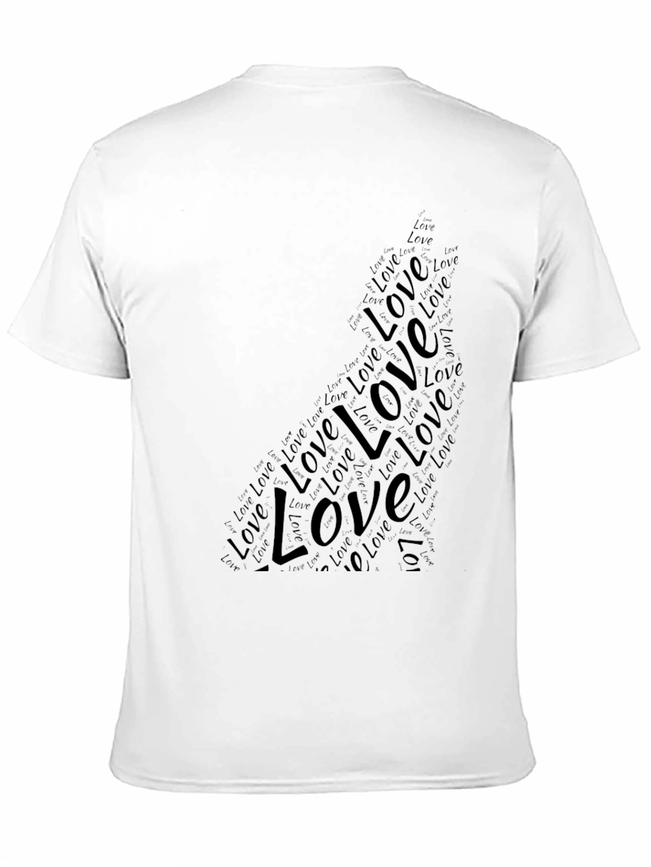 Love Word Art Graphic Tee - Black