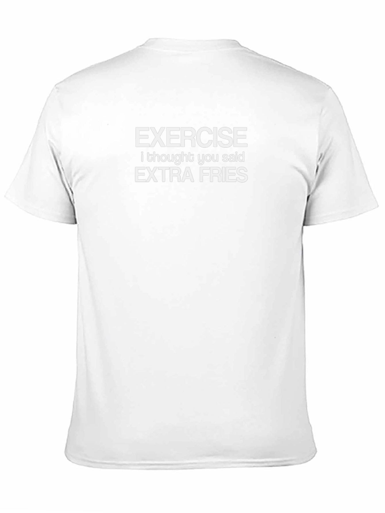 Funny Exercise Extra Fries Graphic T-Shirt