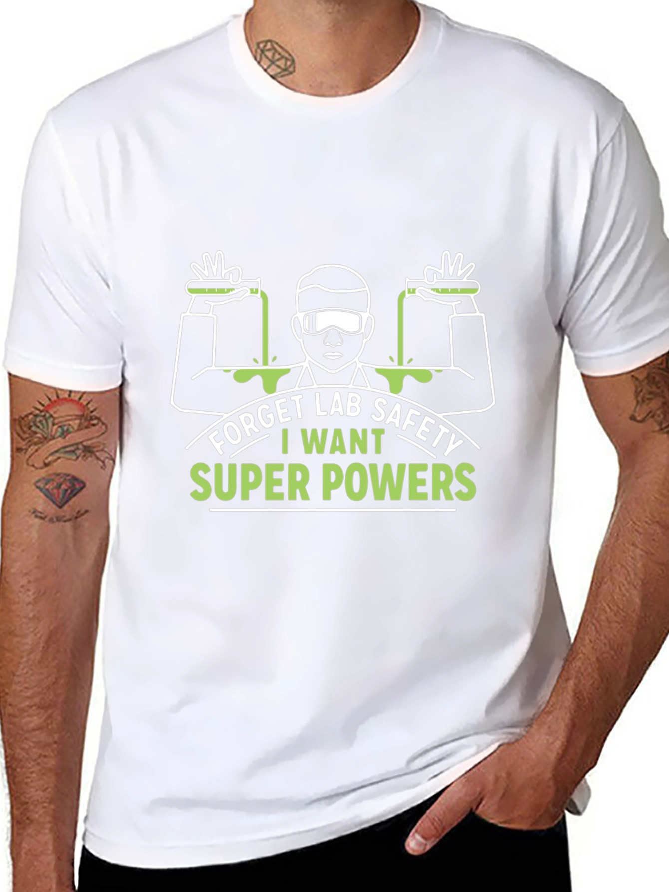 Funny Lab Safety Super Powers T-Shirt