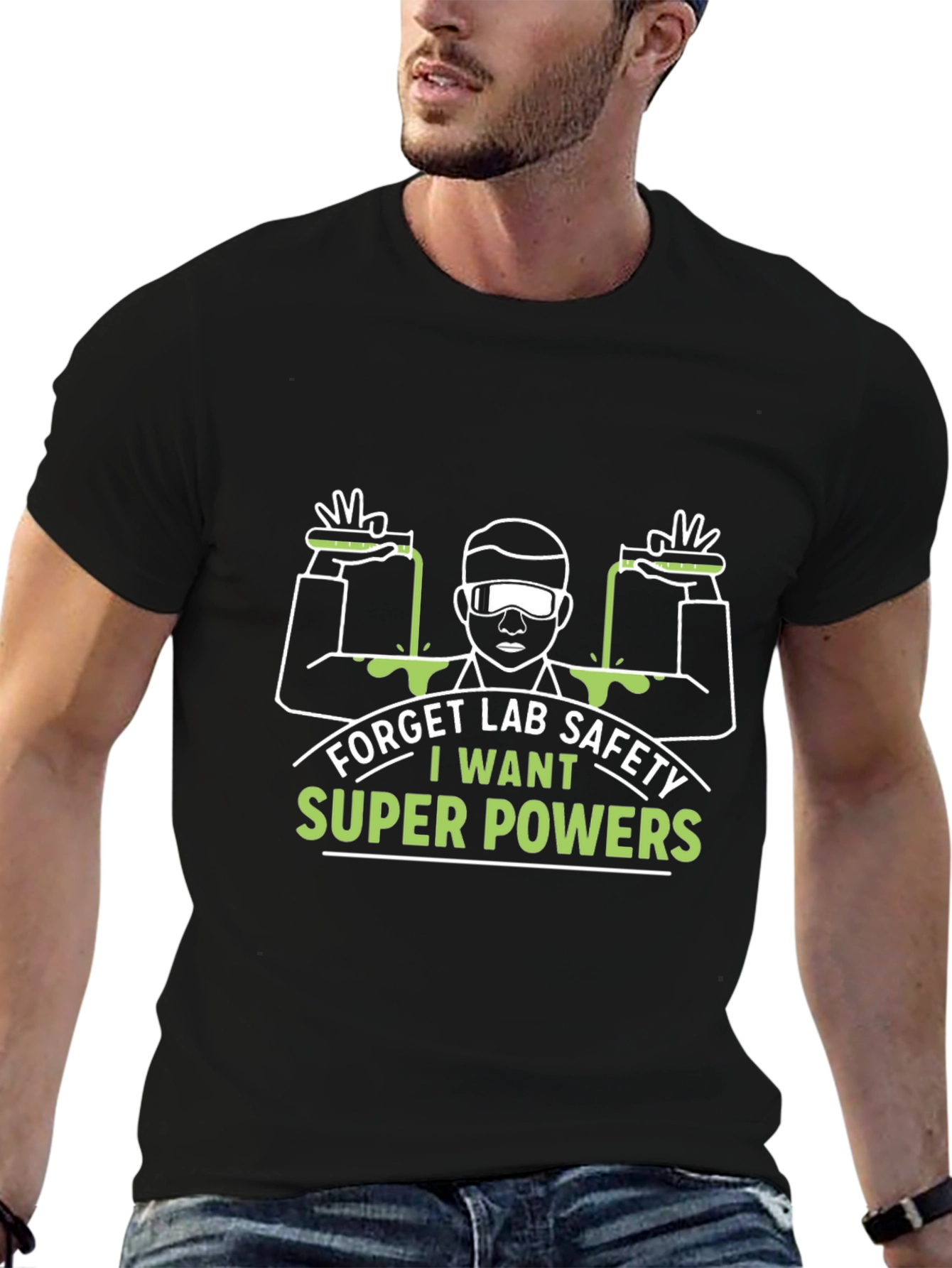 Funny Lab Safety Super Powers T-Shirt