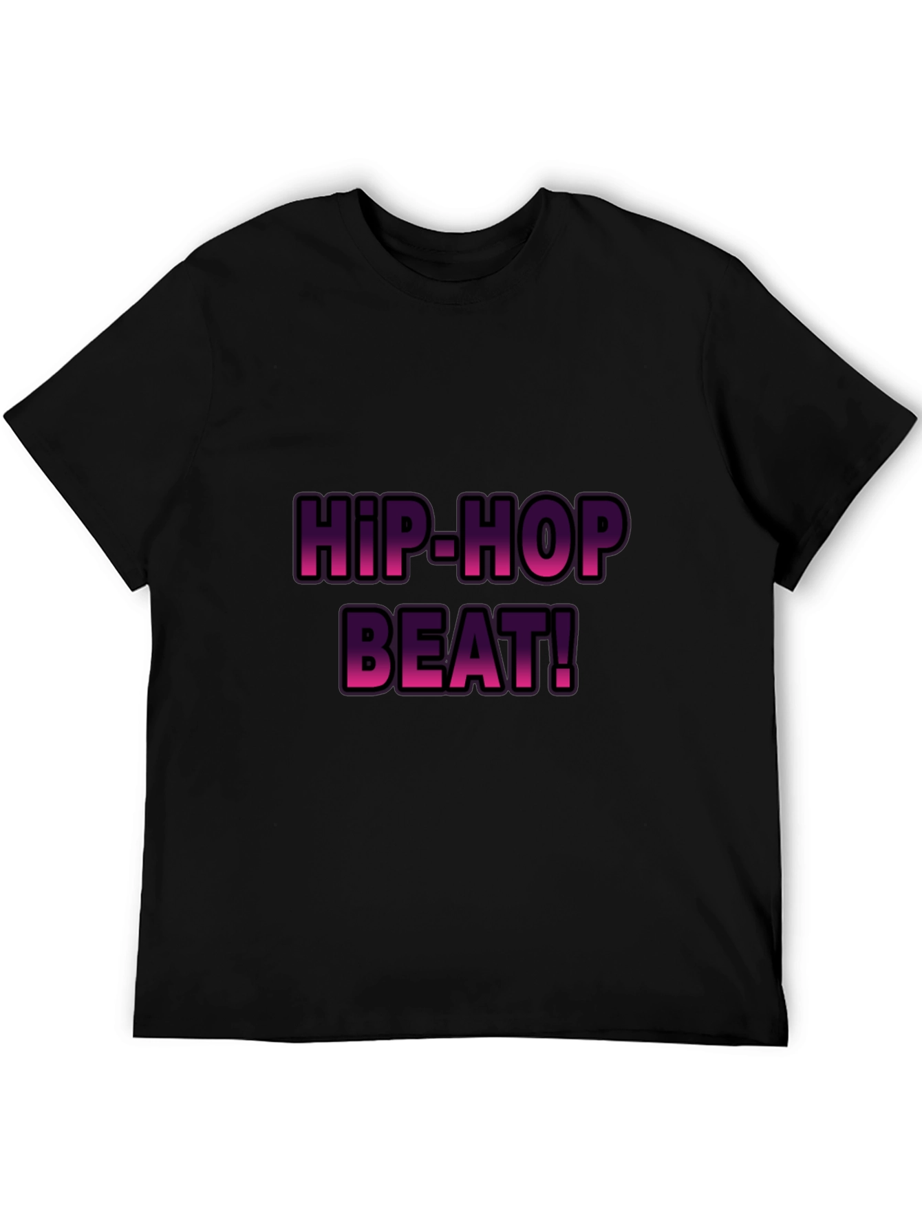 Hip-Hop Beat! Graphic T-Shirt - Stylish Black Tee