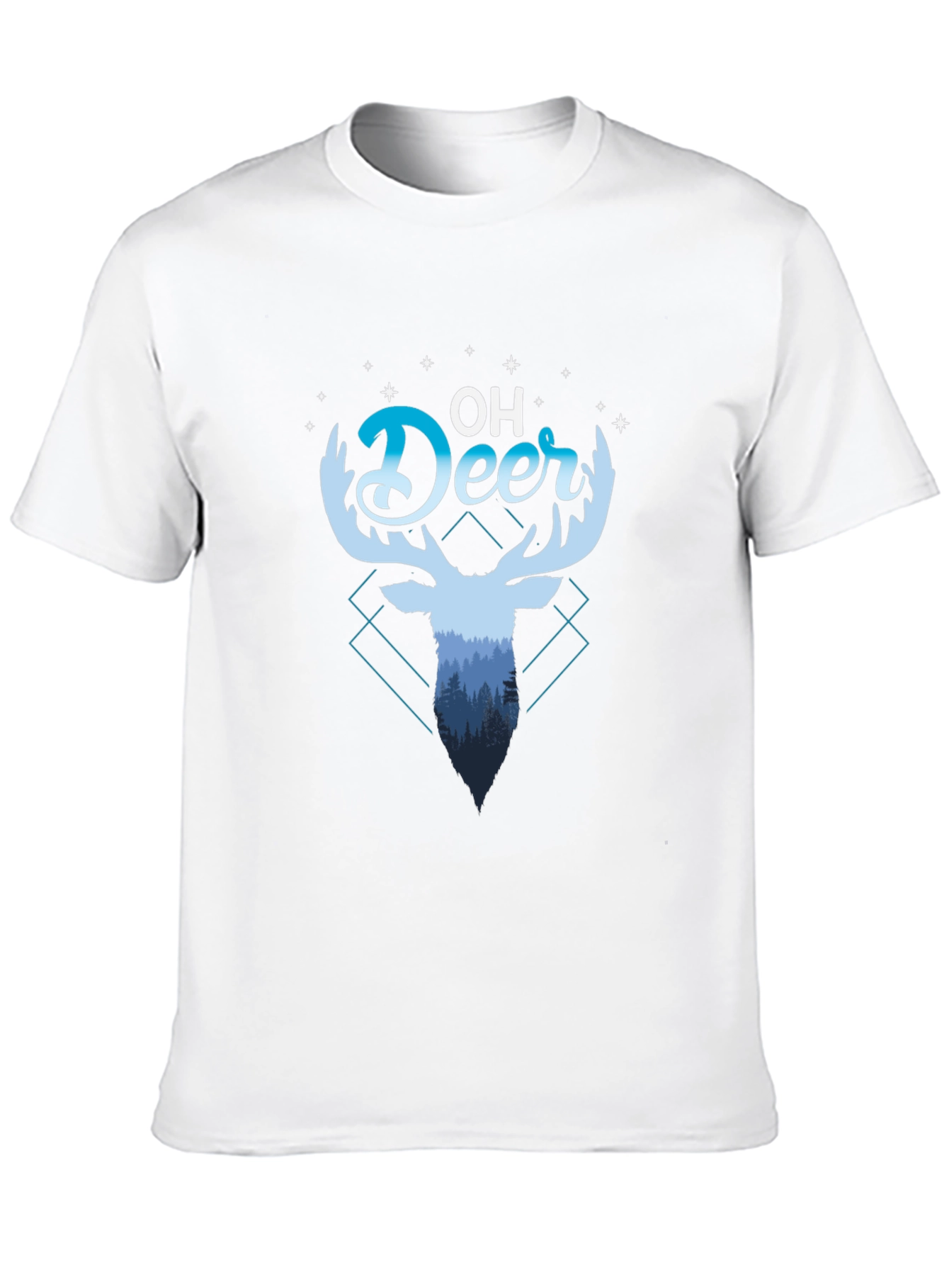 Oh Deer Graphic Tee - Black Cotton Blend Shirt