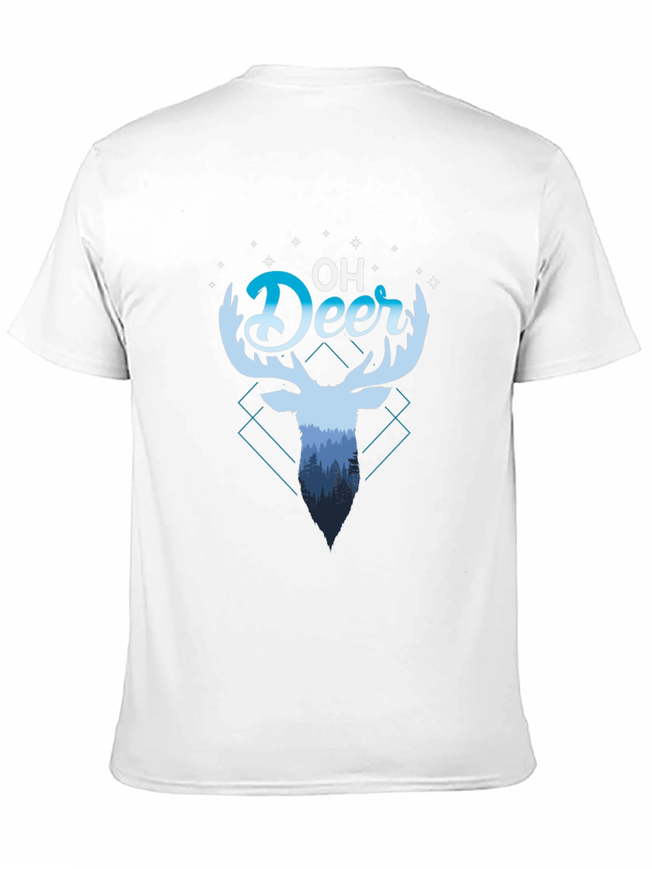 Oh Deer Graphic Tee - Black Cotton Blend Shirt