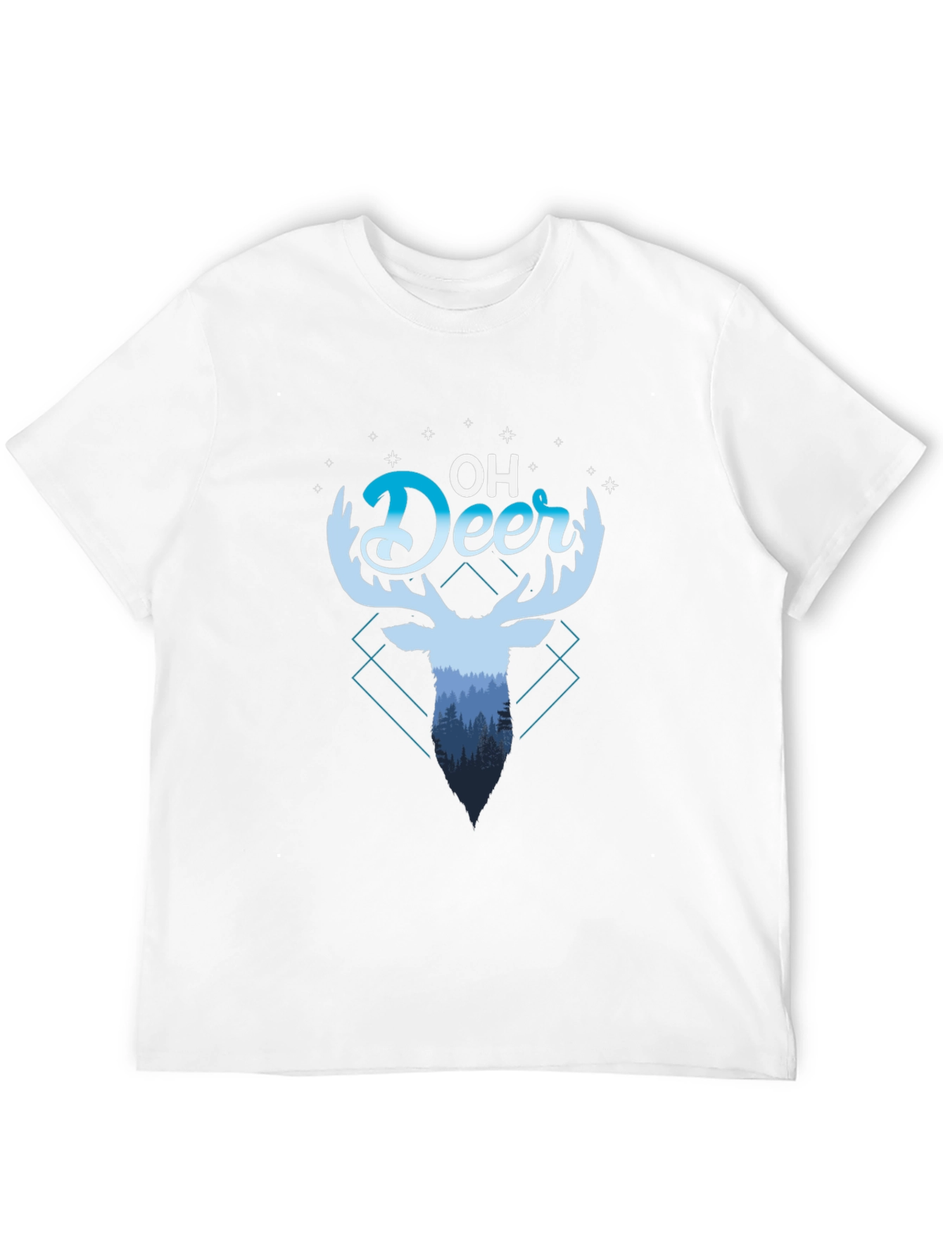 Oh Deer Graphic Tee - Black Cotton Blend Shirt