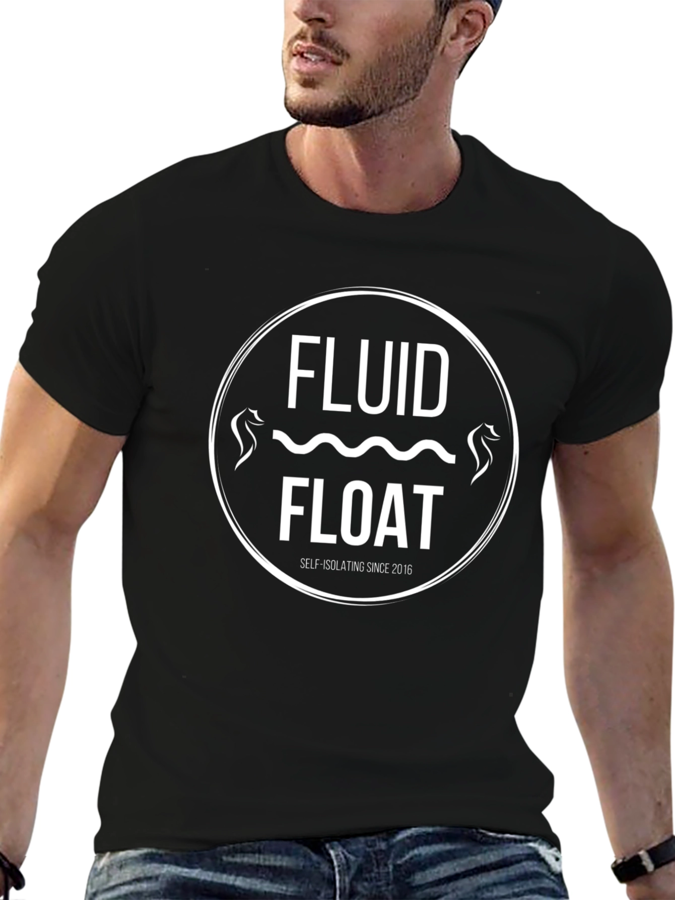 Fluid Float Graphic Tee - Self Isolating Since 2016