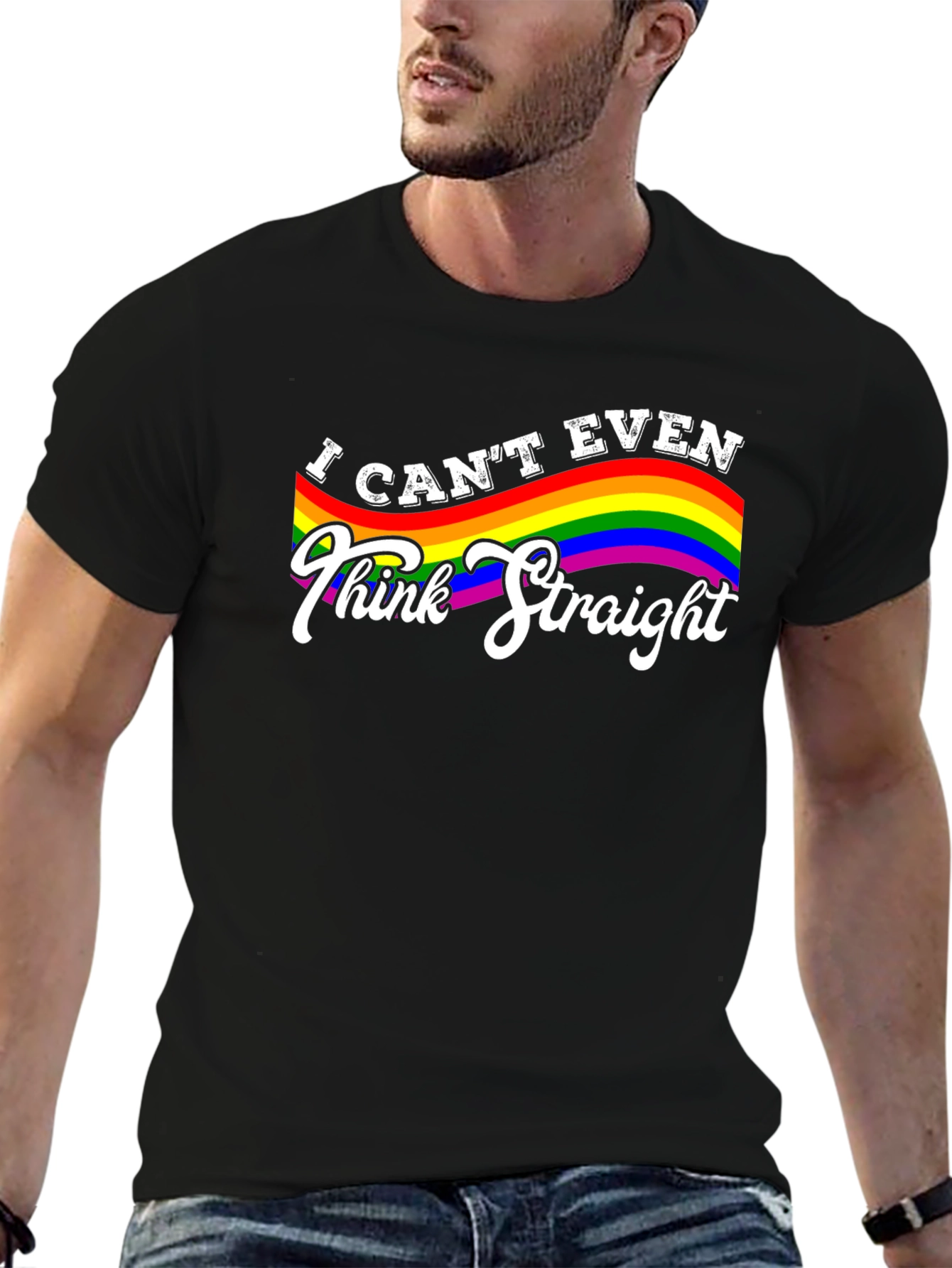 I Cant Even Think Straight LGBTQ Pride T-Shirt