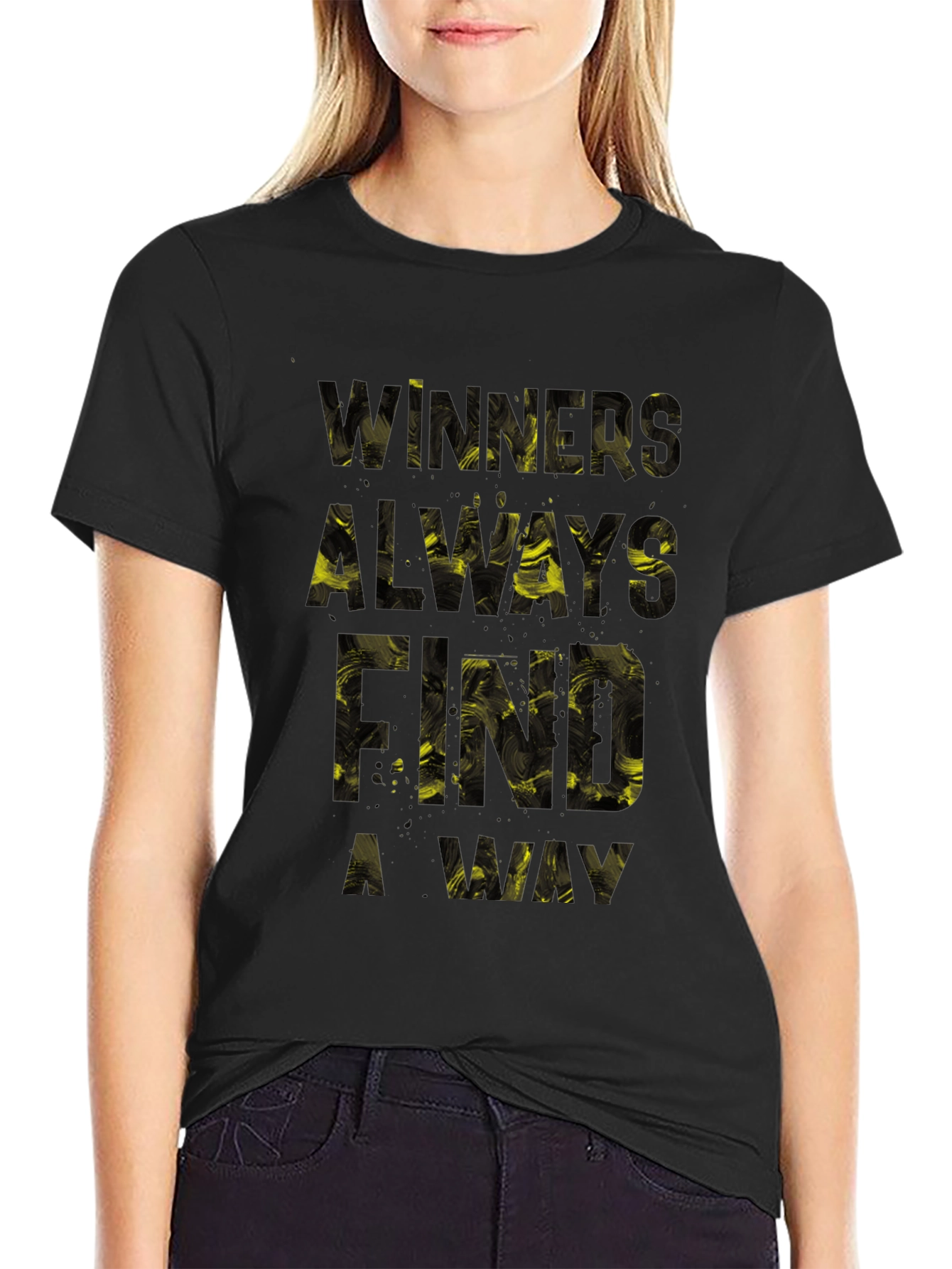 Winners Always Find A Way Graphic Tee - Black