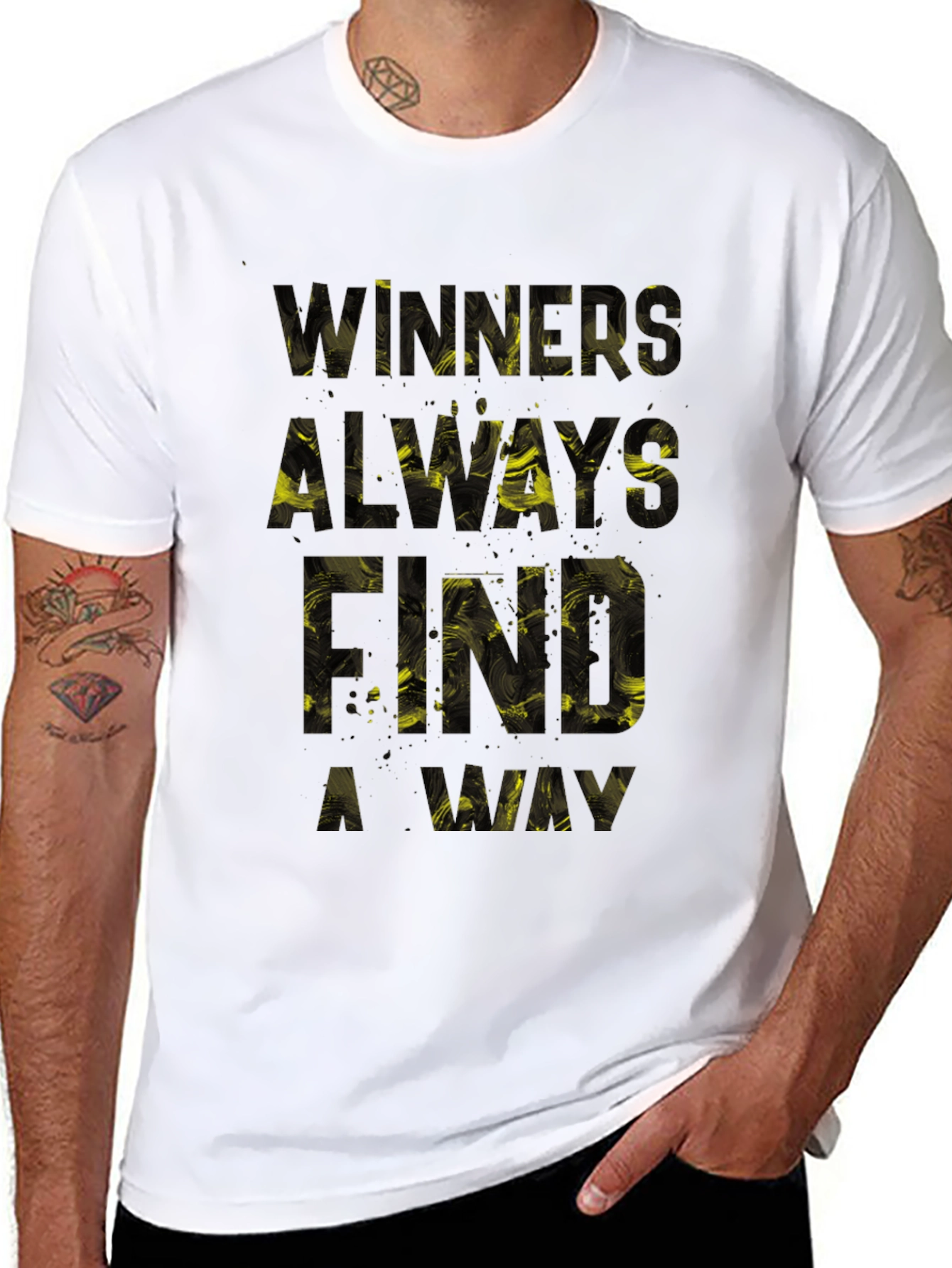 Winners Always Find A Way Graphic Tee - Black