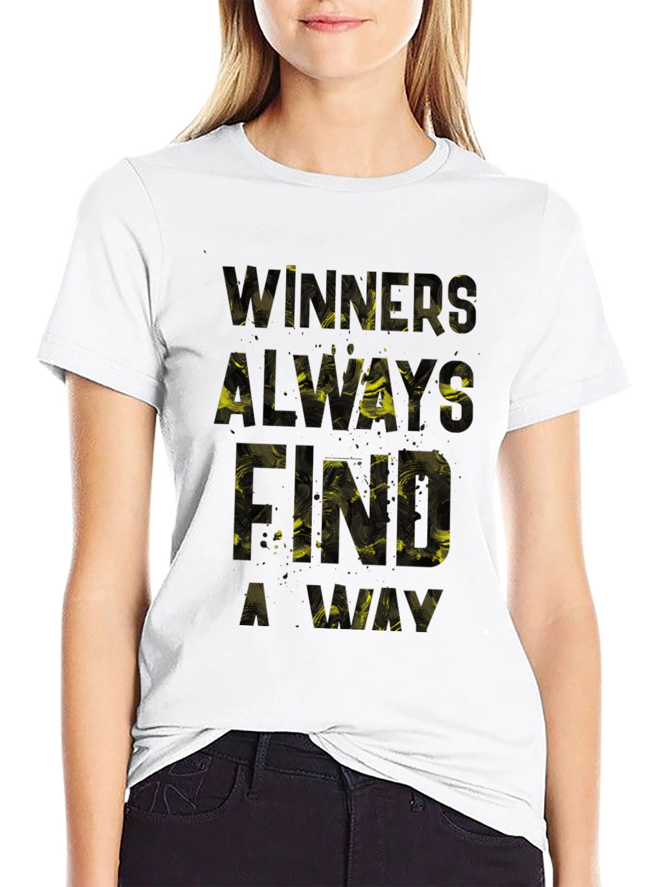 Winners Always Find A Way Graphic Tee - Black