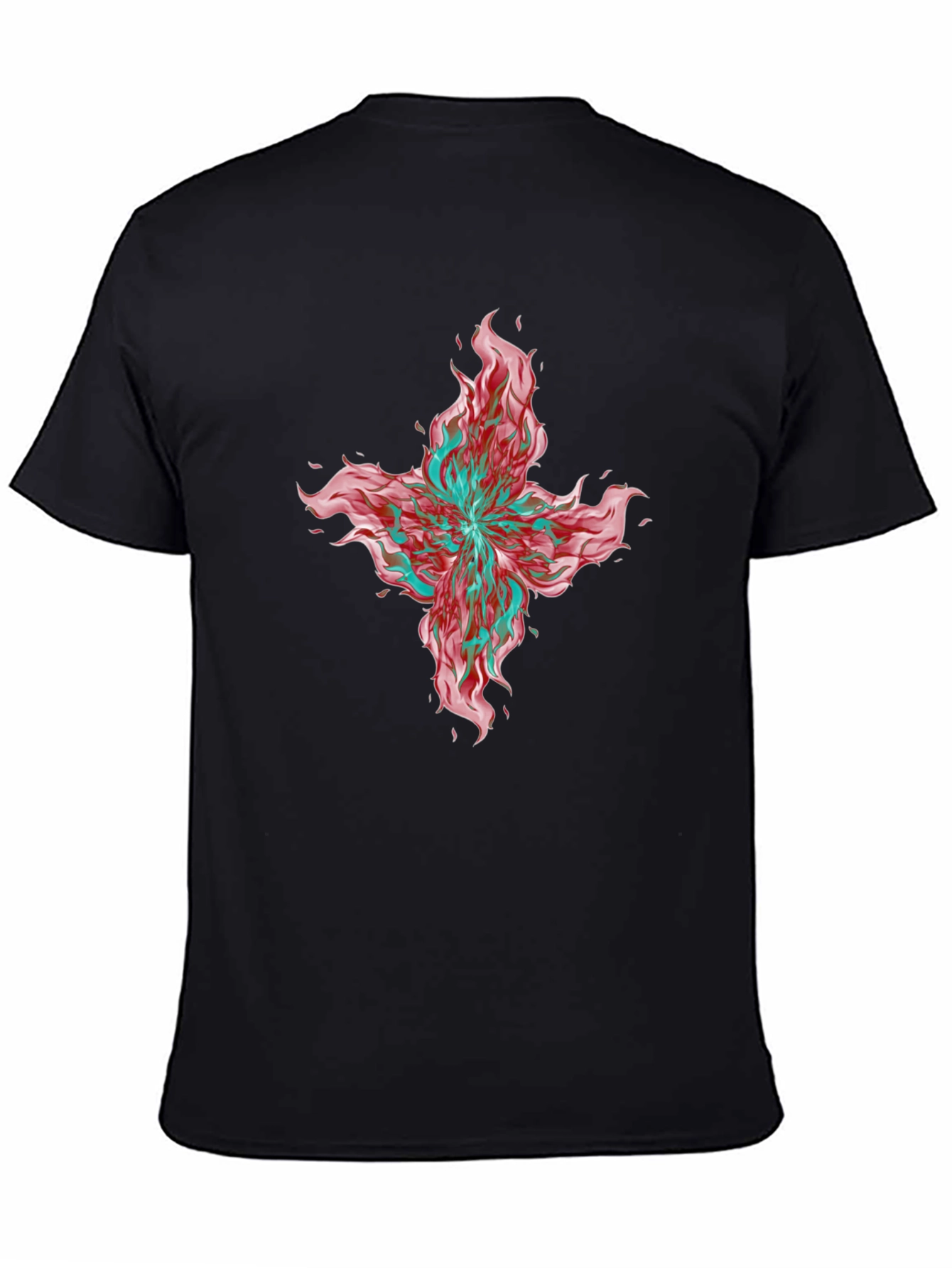 Graphic Print T-Shirt - Bold Floral Design