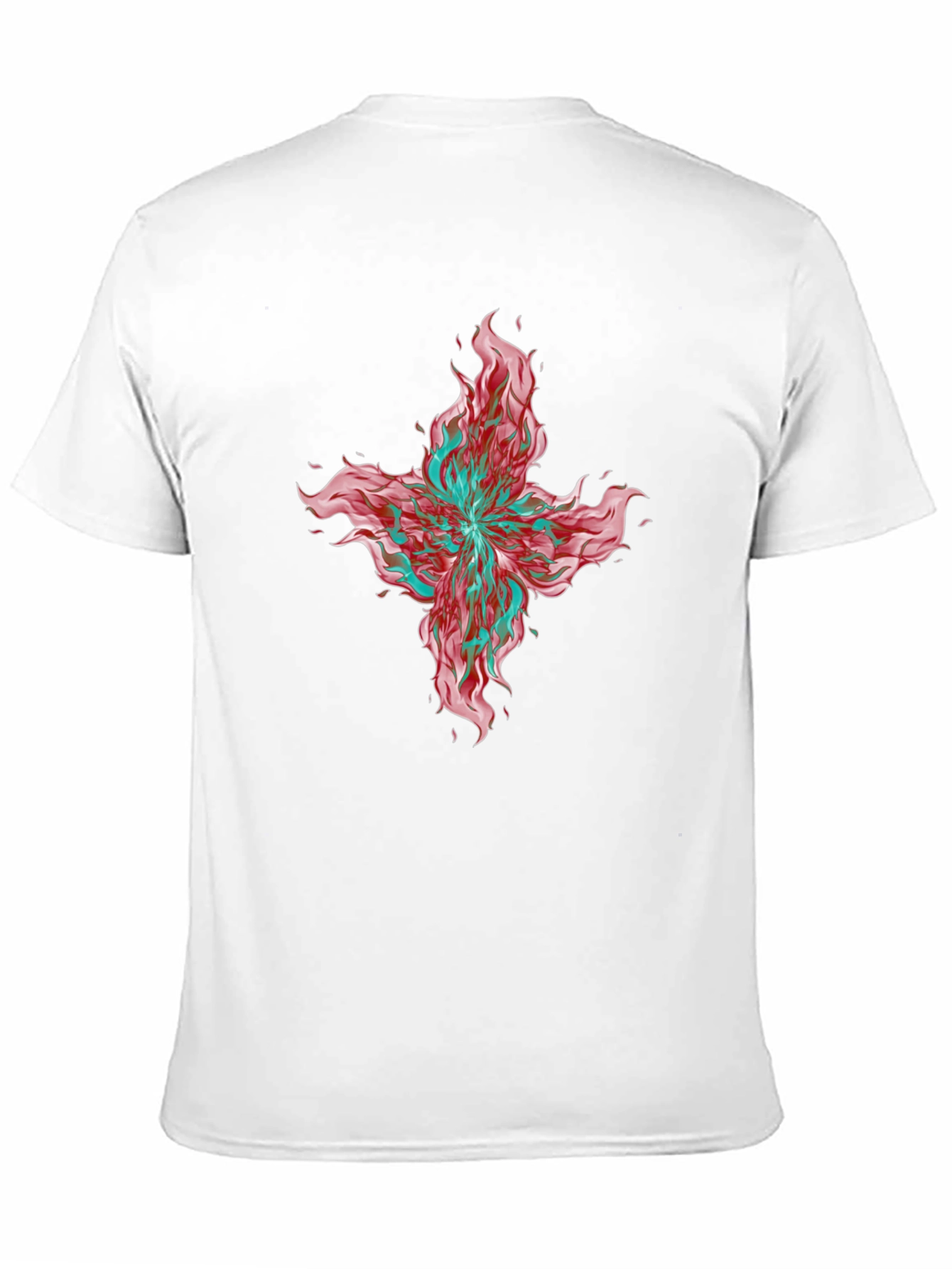 Graphic Print T-Shirt - Bold Floral Design