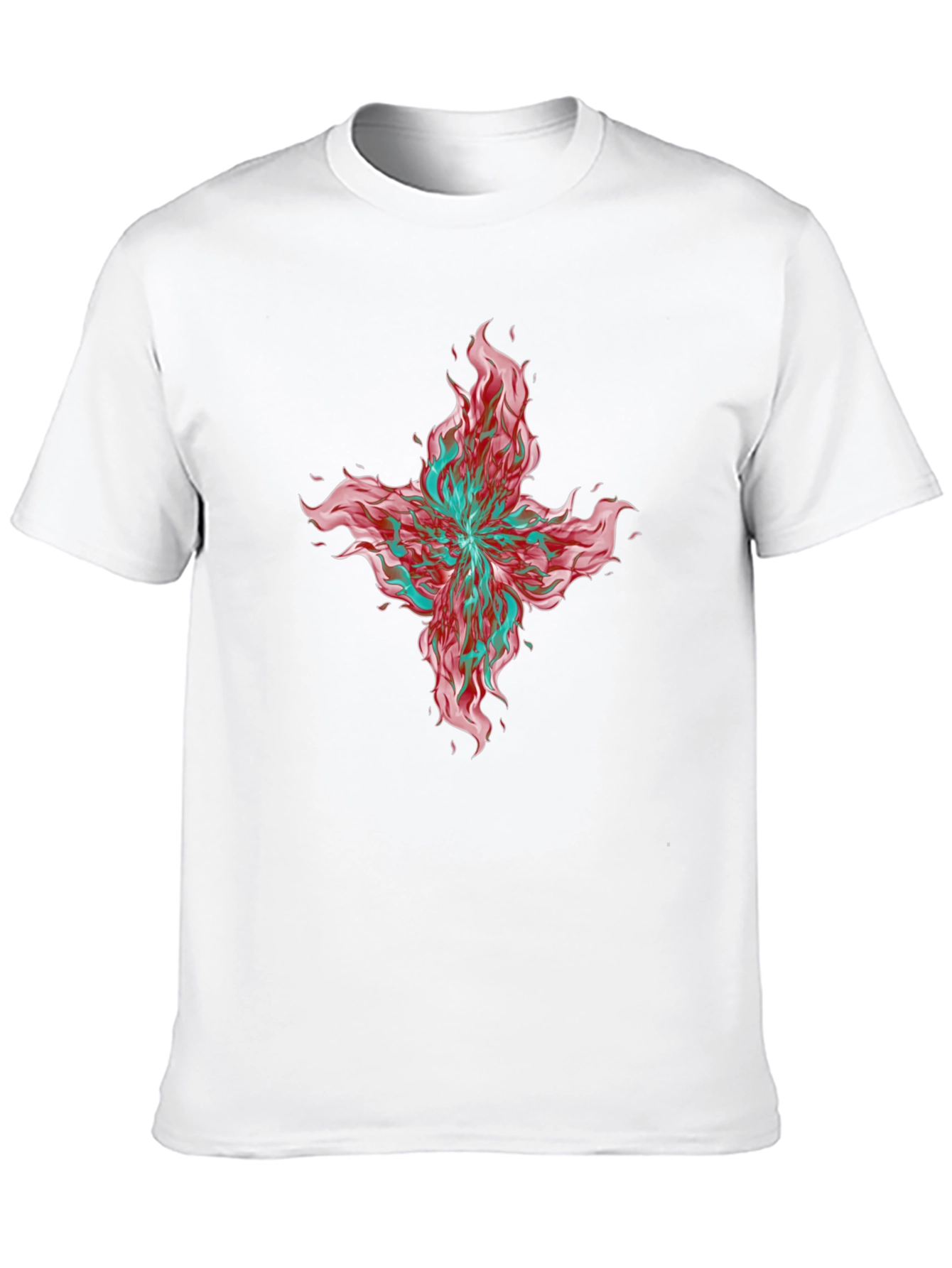 Graphic Print T-Shirt - Bold Floral Design