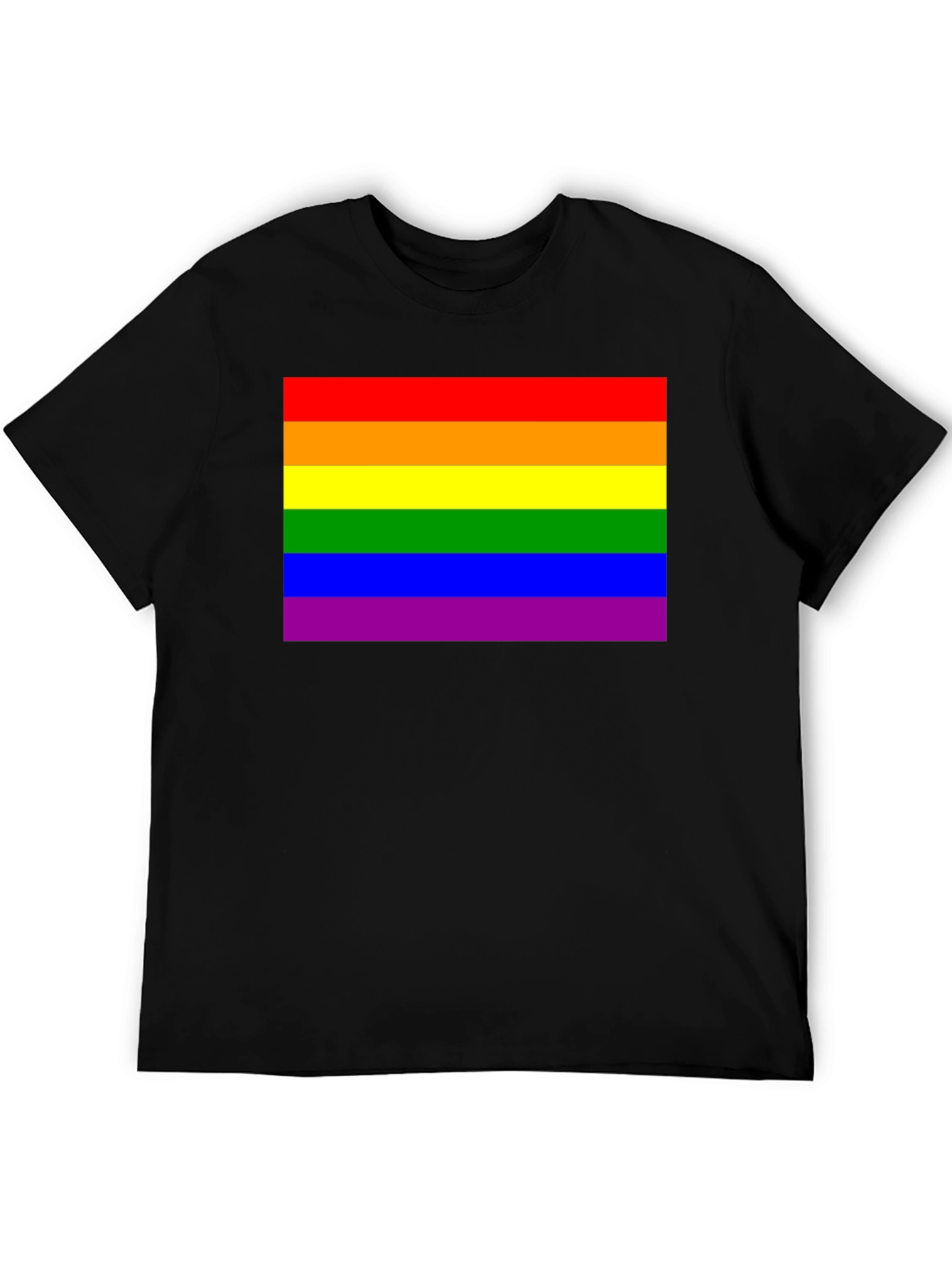 Rainbow Pride Flag Black T-Shirt