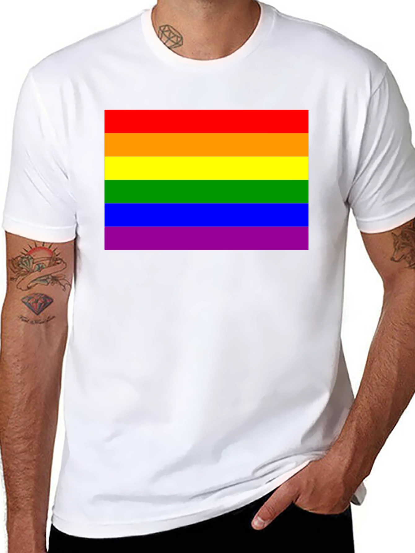Rainbow Pride Flag Black T-Shirt