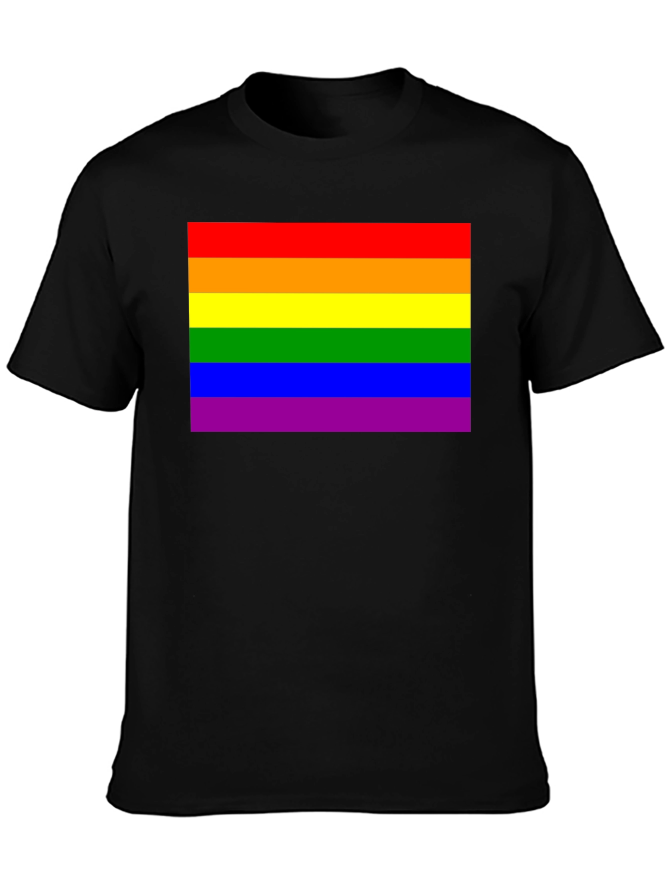 Rainbow Pride Flag Black T-Shirt