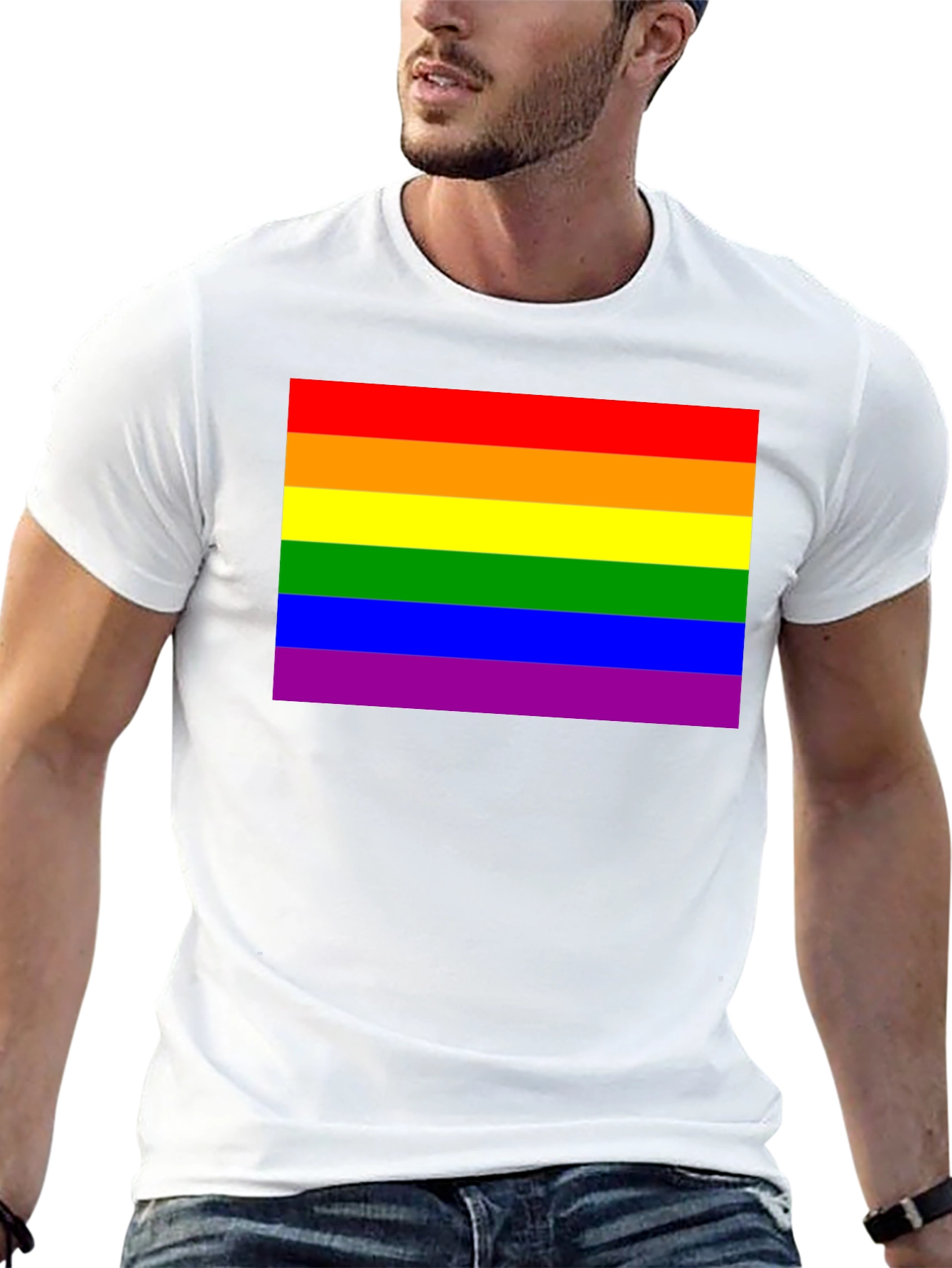 Rainbow Pride Flag Black T-Shirt