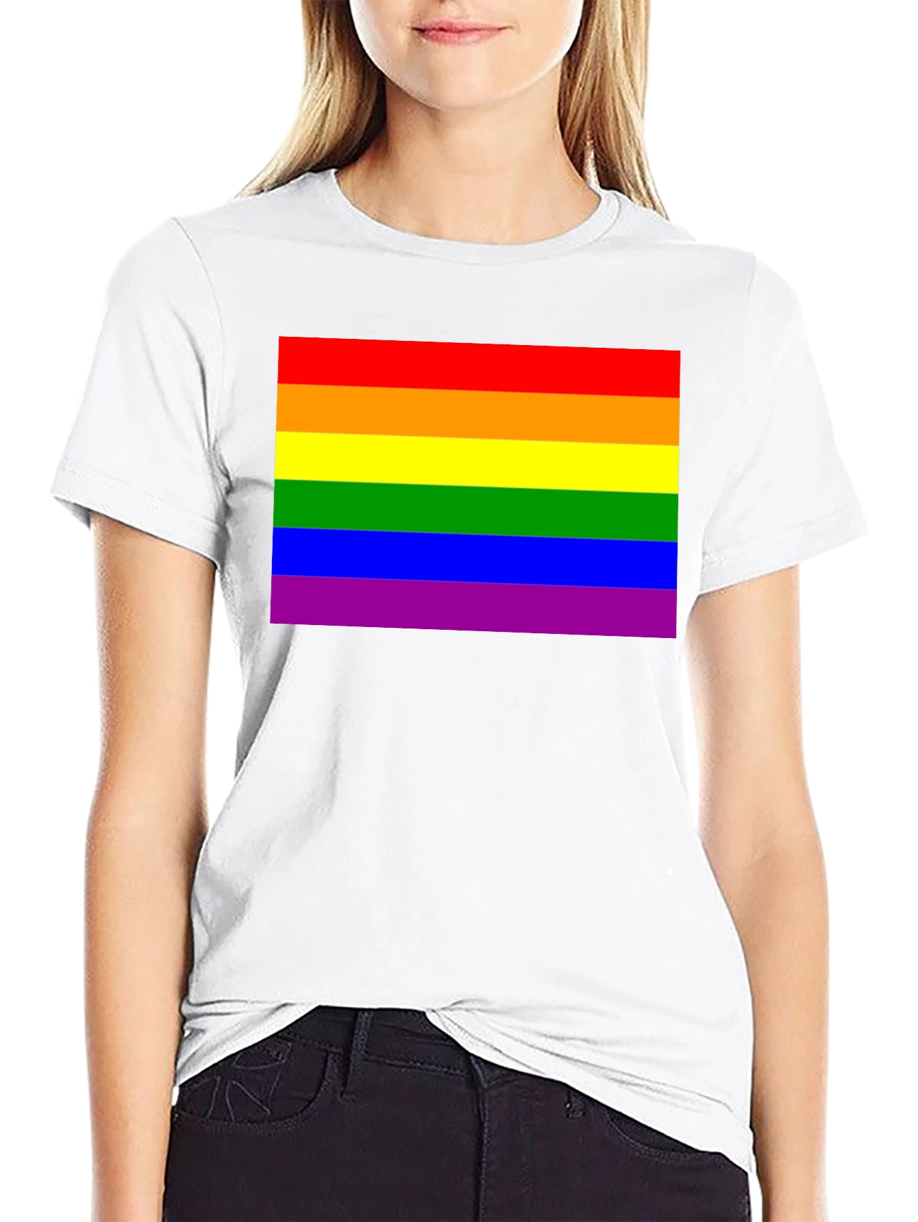 Rainbow Pride Flag Black T-Shirt