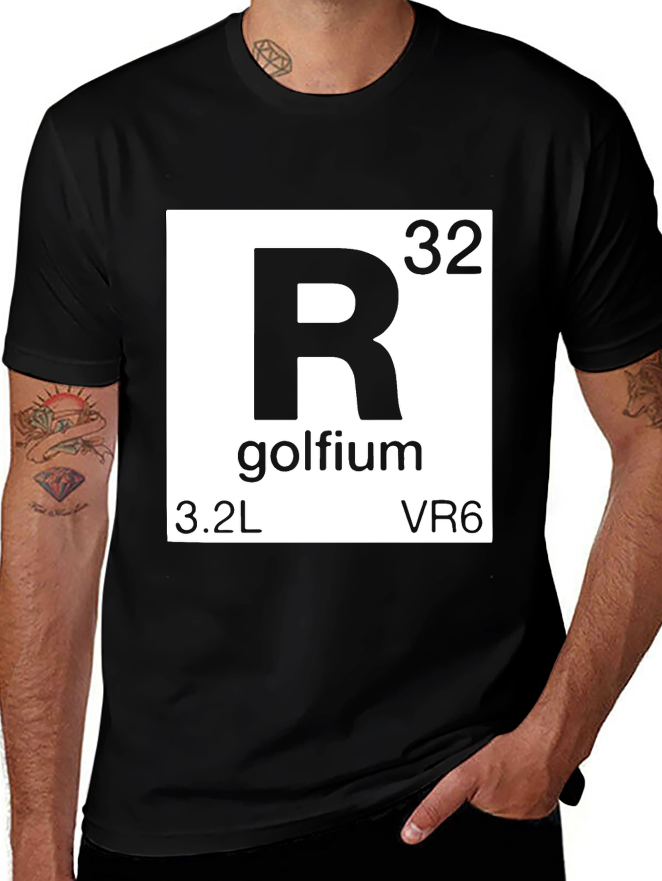 Golfium Periodic Table T-Shirt - Novelty Funny Golf Tee