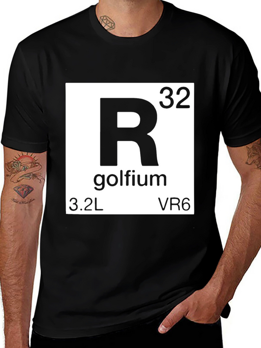 Golfium Periodic Table T-Shirt - Novelty Funny Golf Tee
