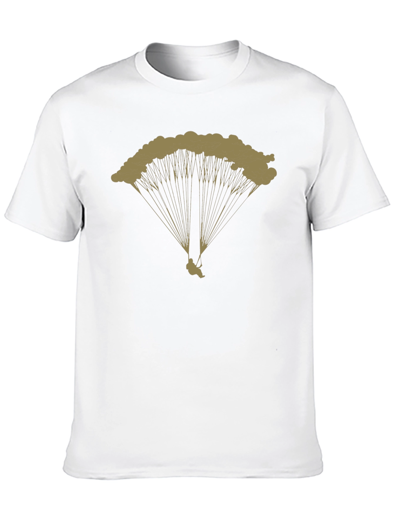 Parachute Graphic Tee - Black Cotton T-Shirt