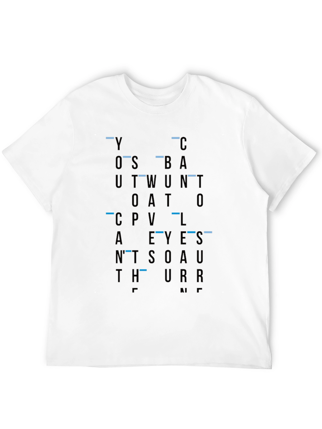 Mens Black T-Shirt with Abstract Lettering Design