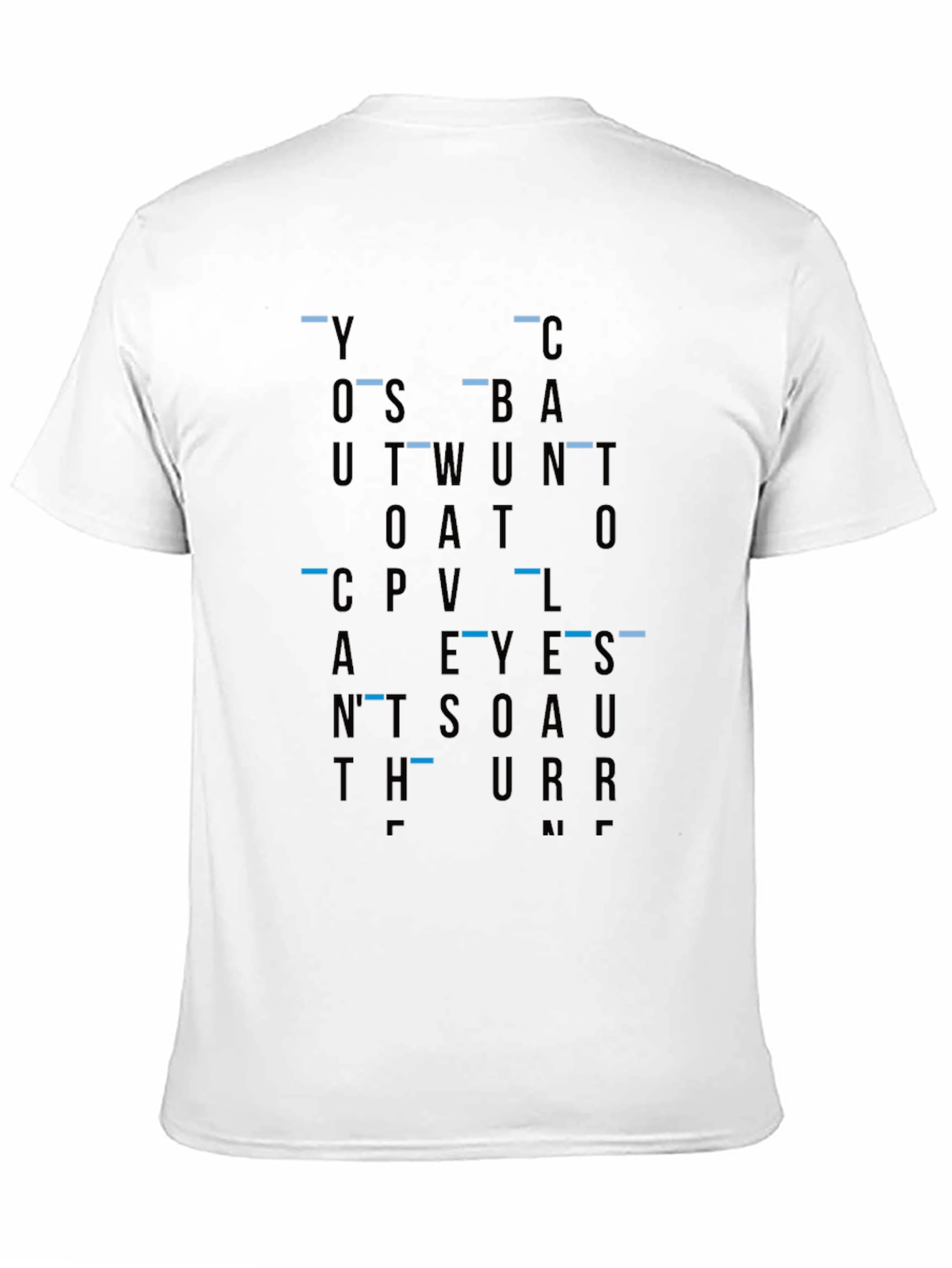 Mens Black T-Shirt with Abstract Lettering Design