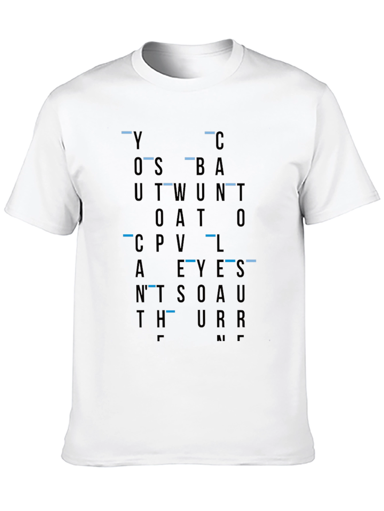 Mens Black T-Shirt with Abstract Lettering Design