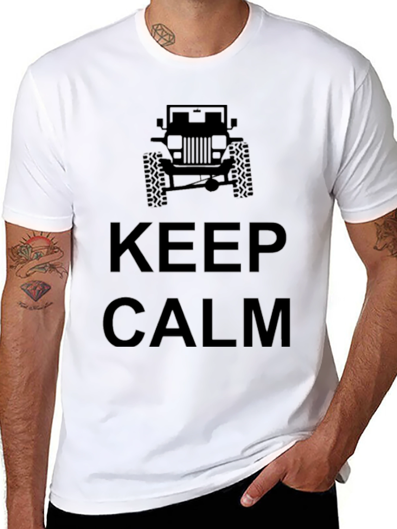 Keep Calm Jeep T-Shirt - Black