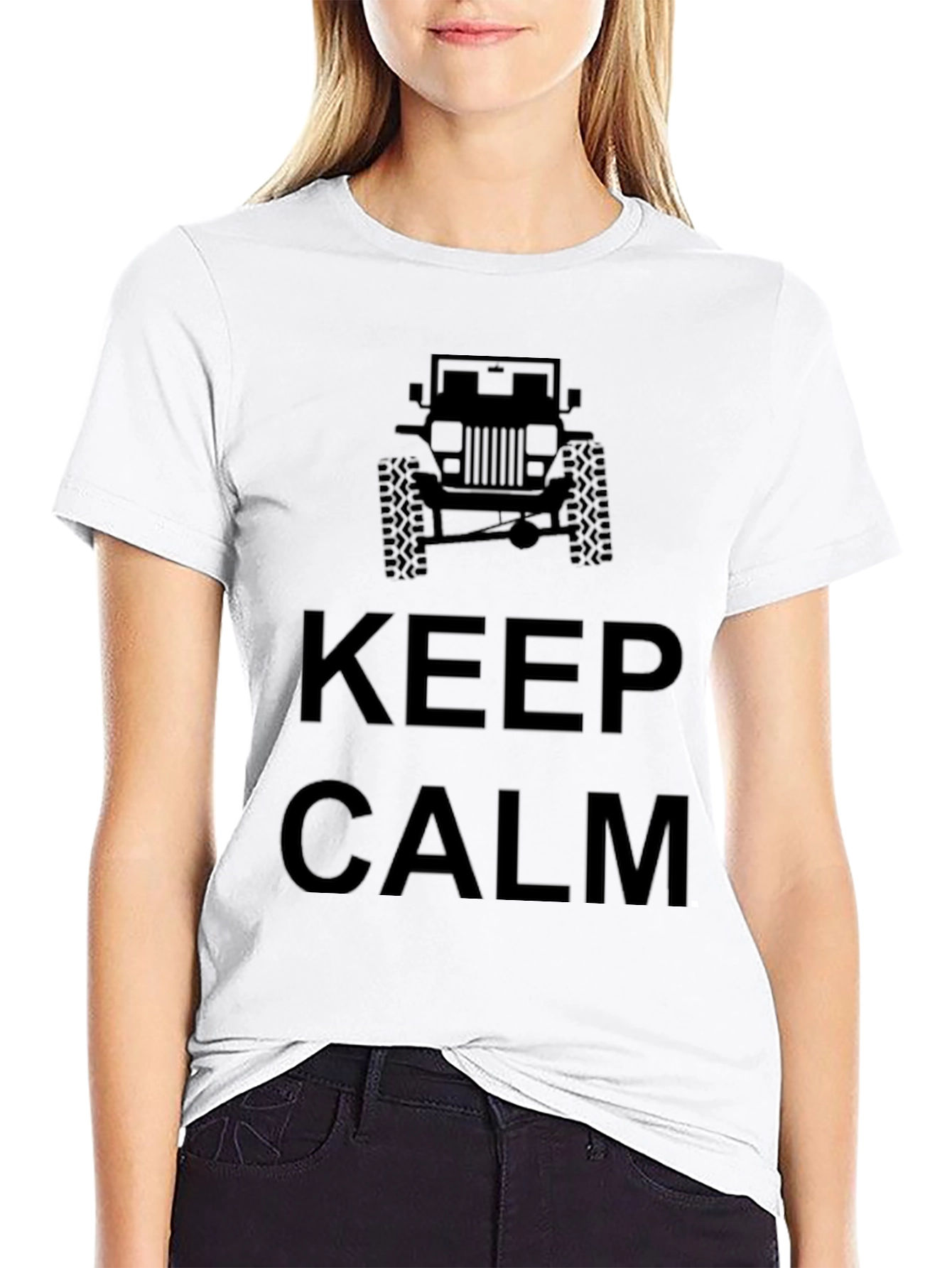 Keep Calm Jeep T-Shirt - Black
