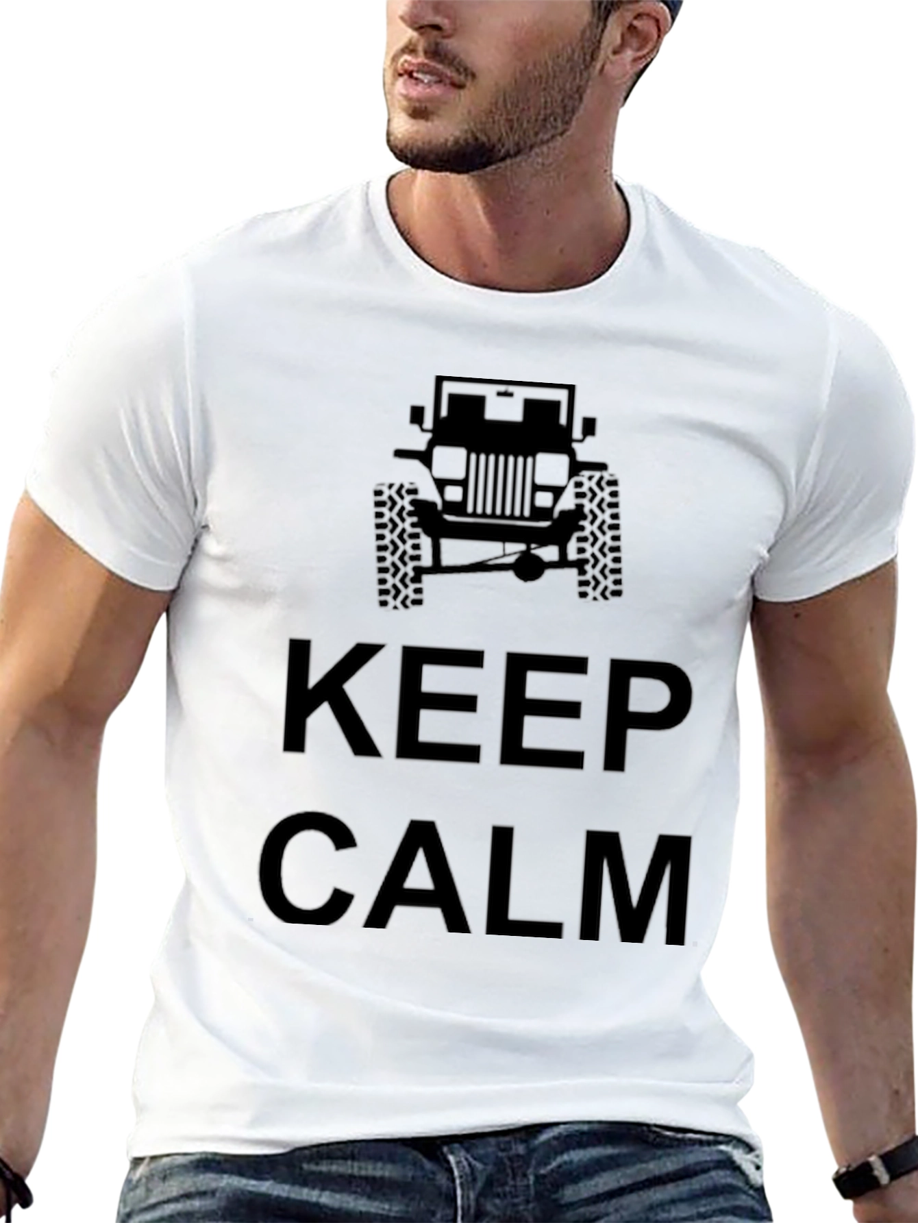 Keep Calm Jeep T-Shirt - Black