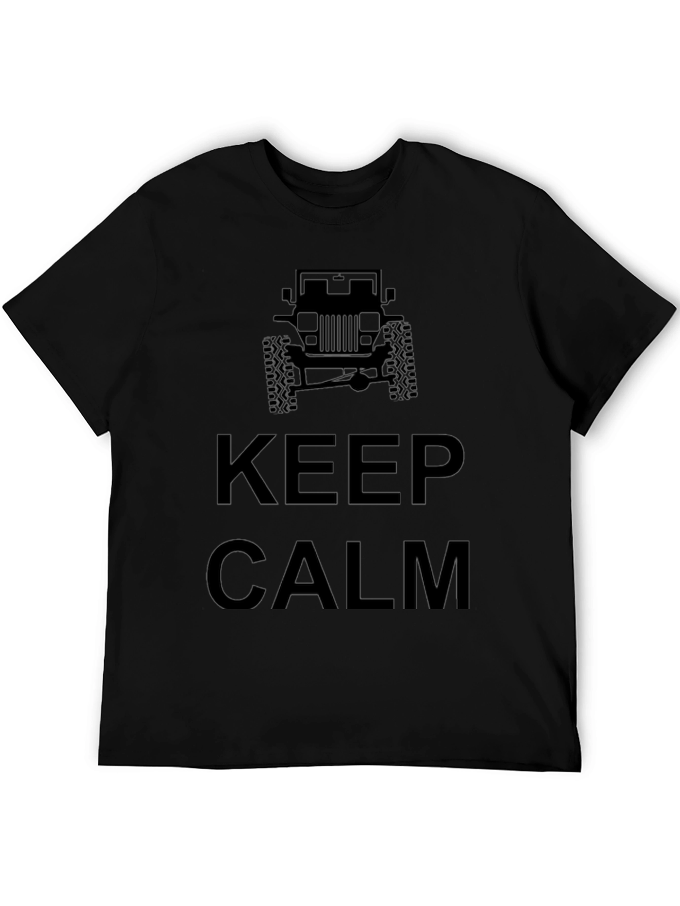Keep Calm Jeep T-Shirt - Black