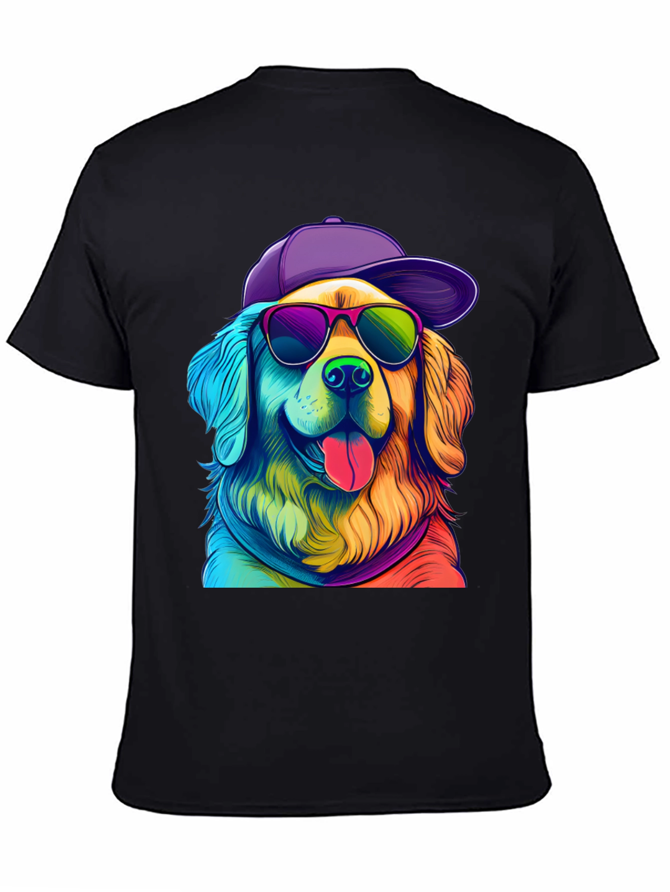 Cool Dog Graphic Tee - Rainbow Pup T-Shirt