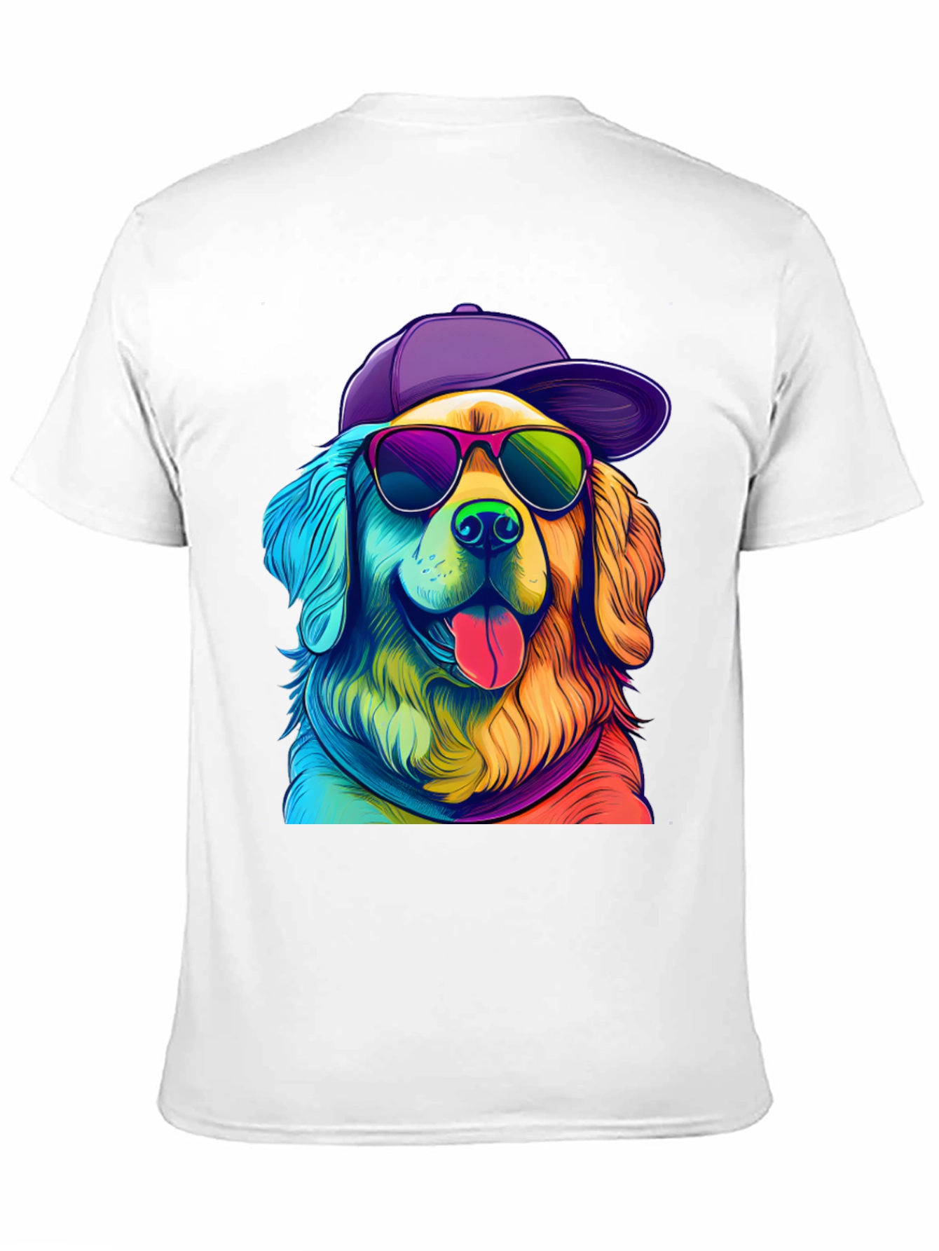 Cool Dog Graphic Tee - Rainbow Pup T-Shirt