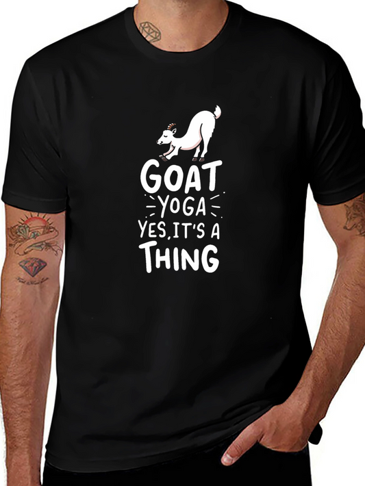 Goat Yoga T-Shirt - Yes Its a Thing! Black Cotton Tee