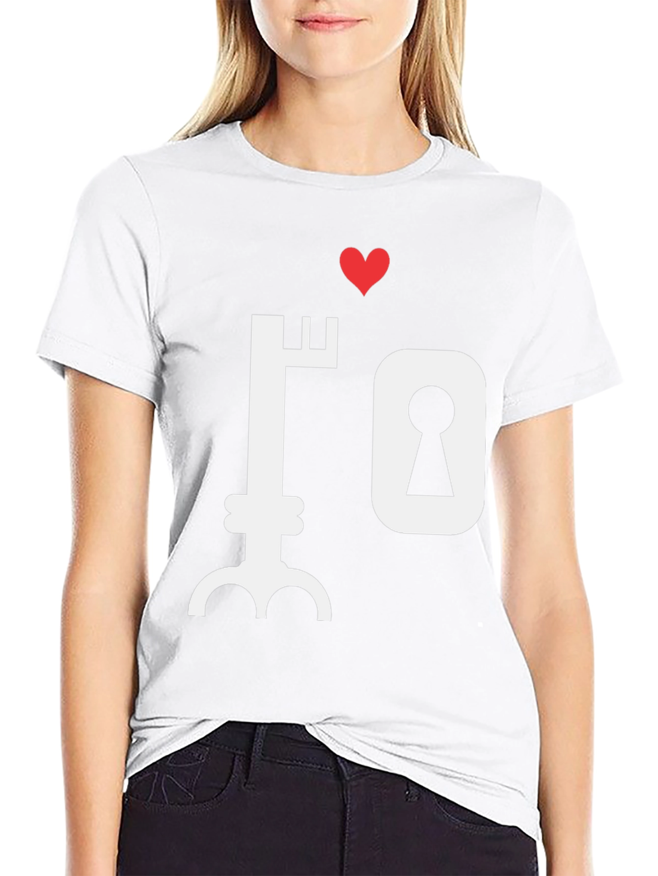 Key to My Heart Graphic T-Shirt - Black