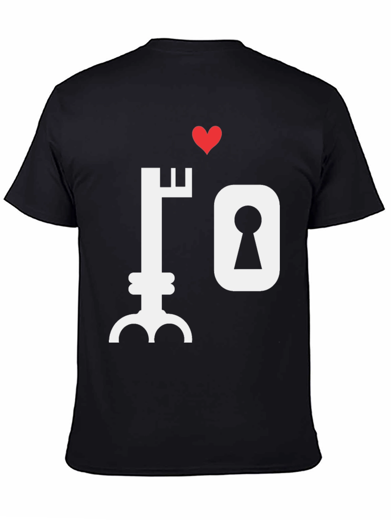 Key to My Heart Graphic T-Shirt - Black