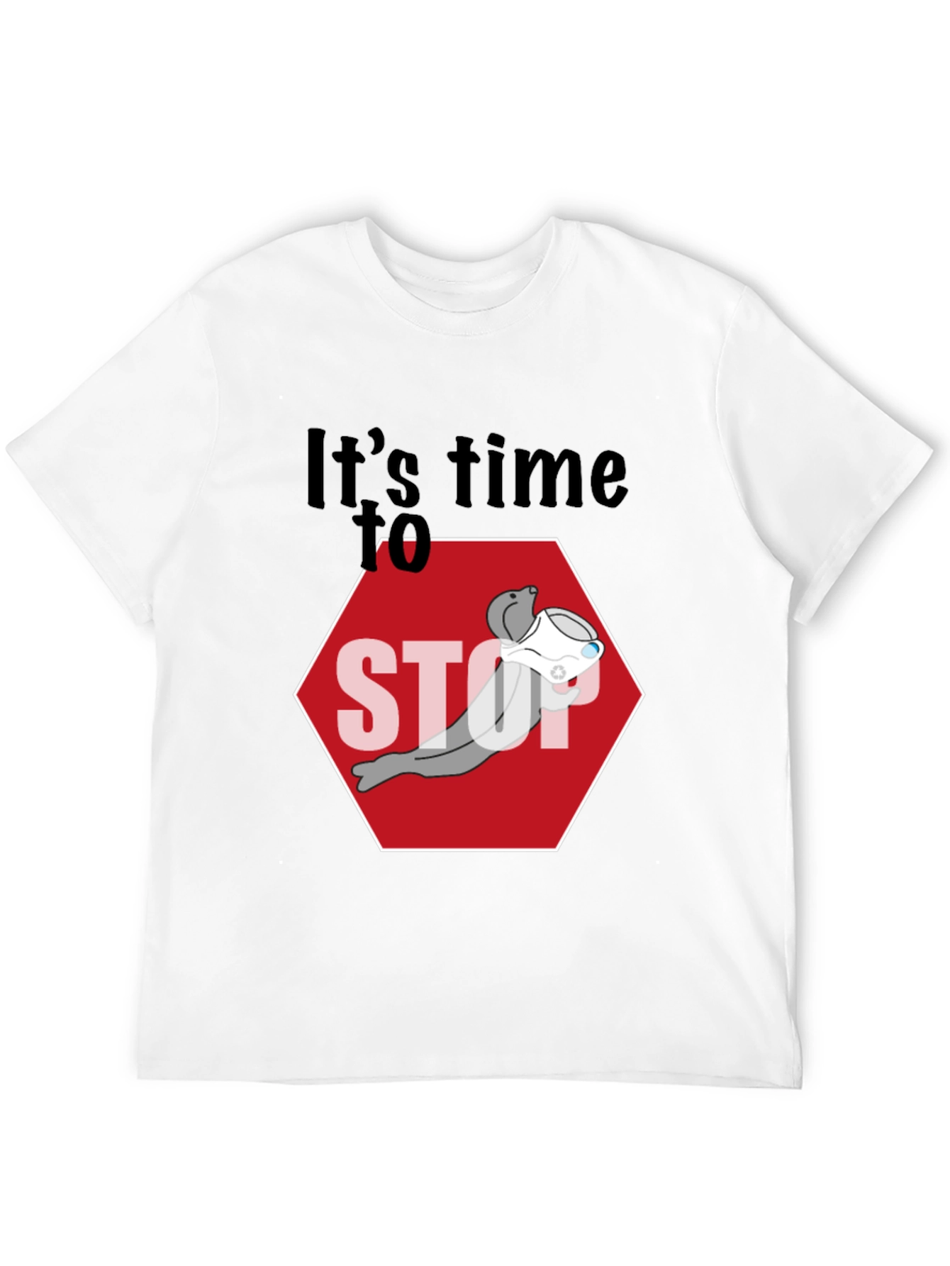 Stop Seal T-Shirt - Humorous Graphic Tee
