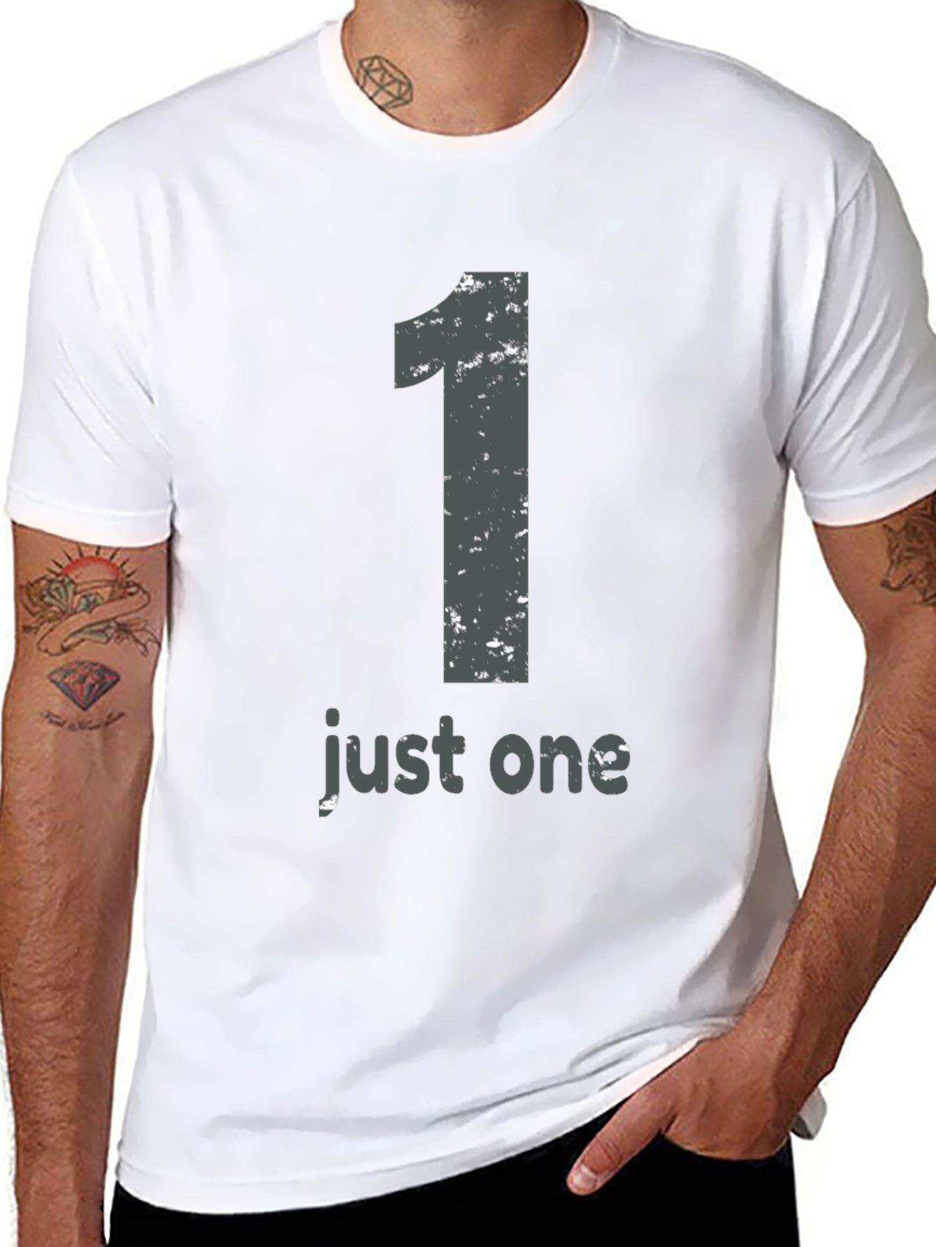Just One Graphic Tee - Mens Black T-Shirt