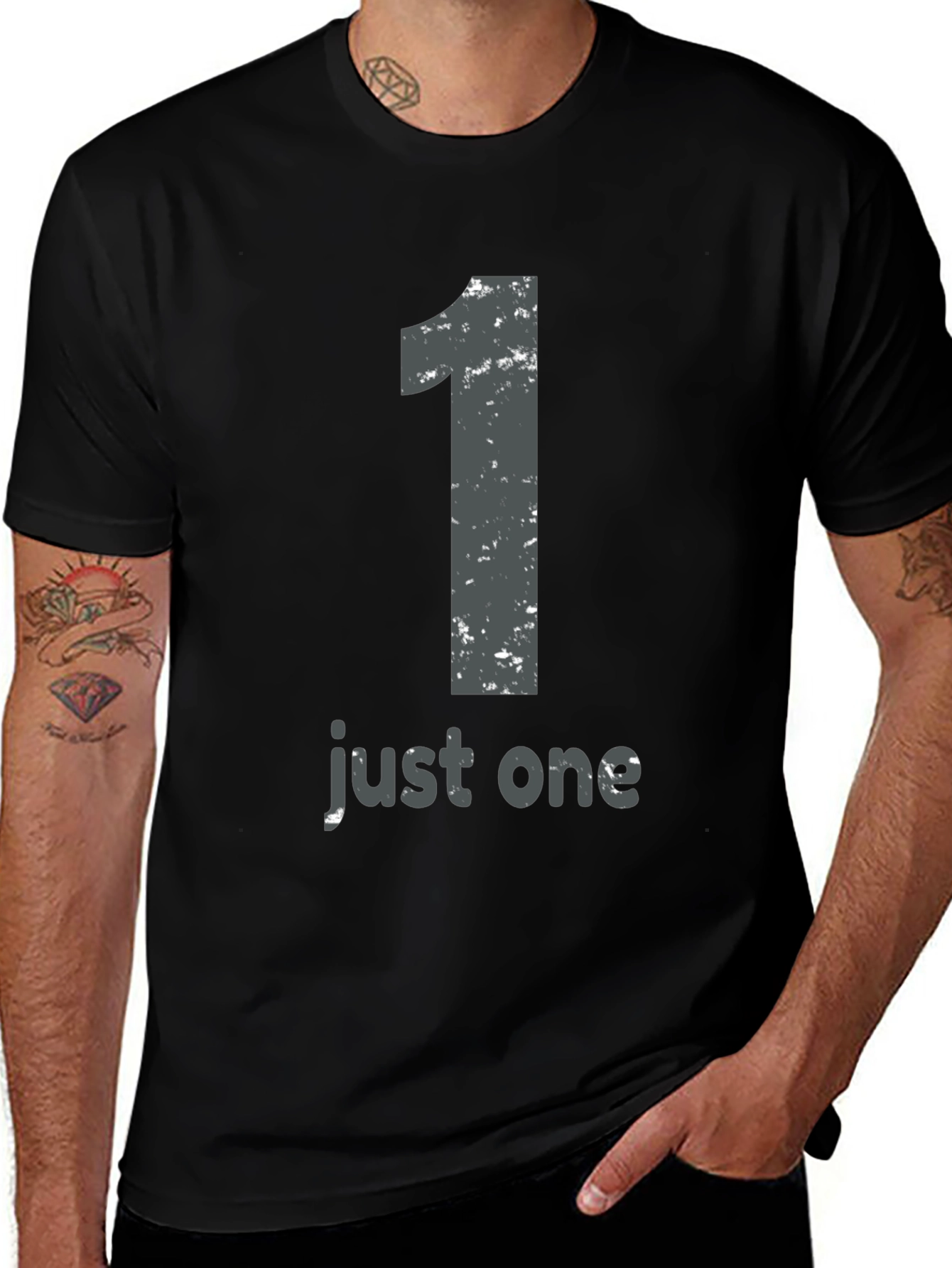 Just One Graphic Tee - Mens Black T-Shirt