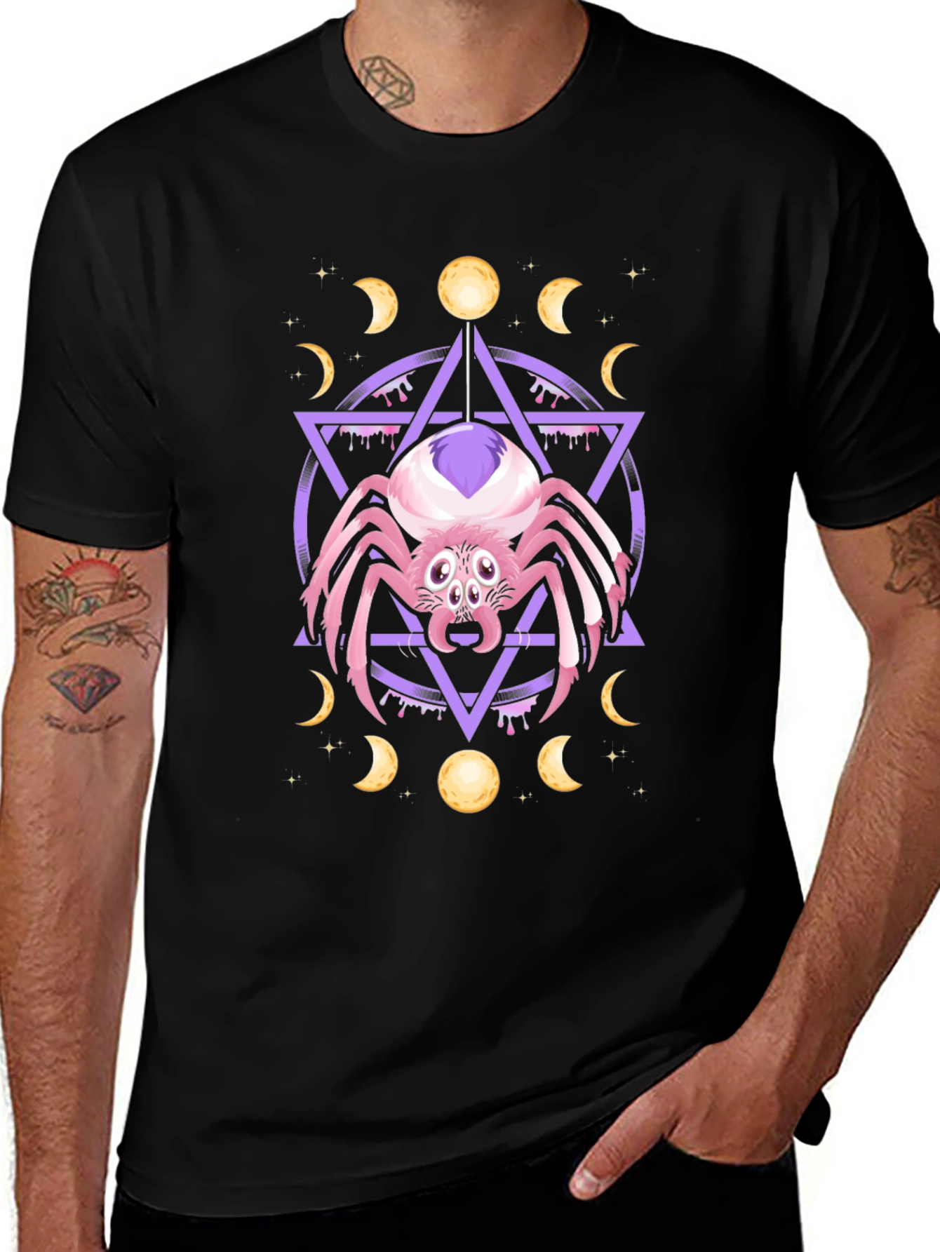 Mystic Spider Graphic Tee - Unisex Black T-Shirt