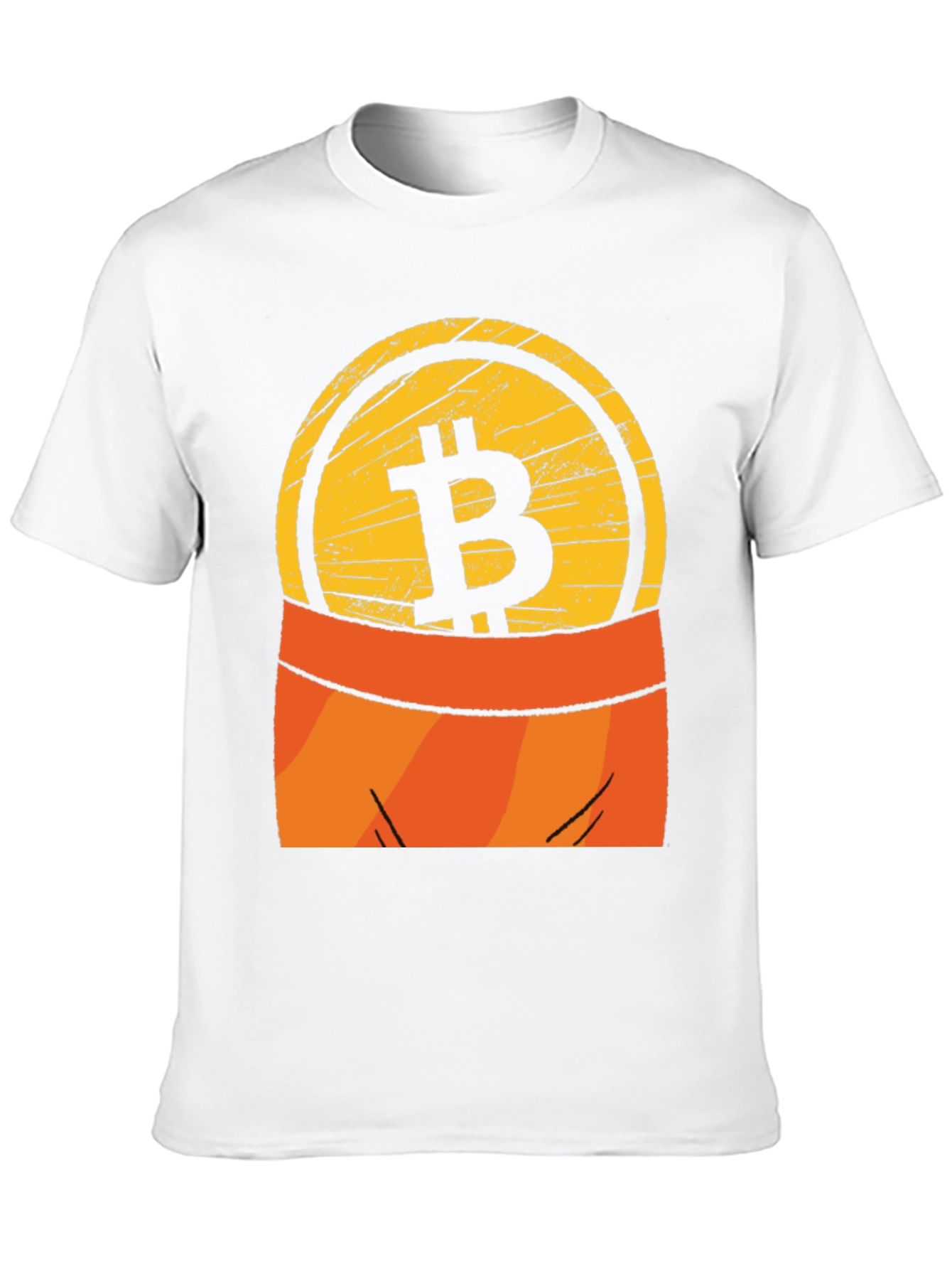 Bitcoin Pocket Graphic Tee - Crypto Currency T-Shirt