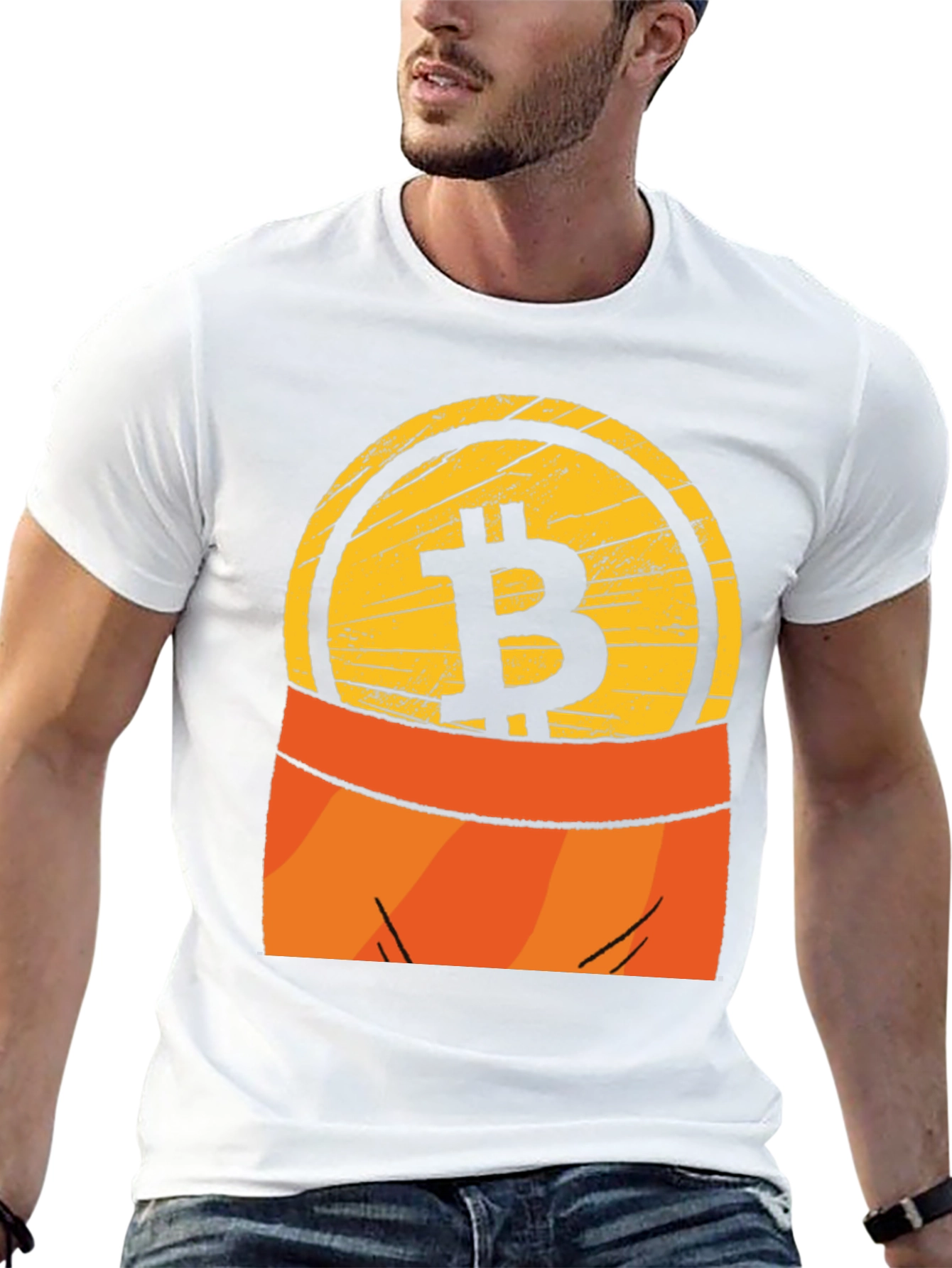 Bitcoin Pocket Graphic Tee - Crypto Currency T-Shirt
