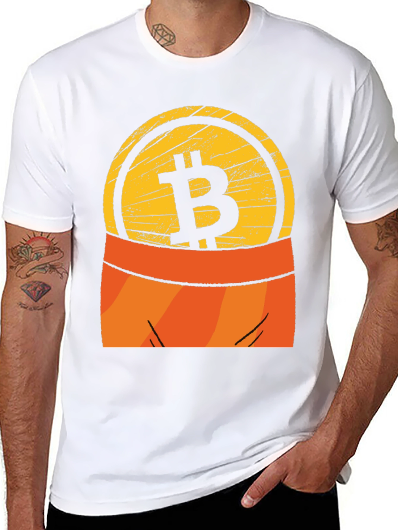 Bitcoin Pocket Graphic Tee - Crypto Currency T-Shirt