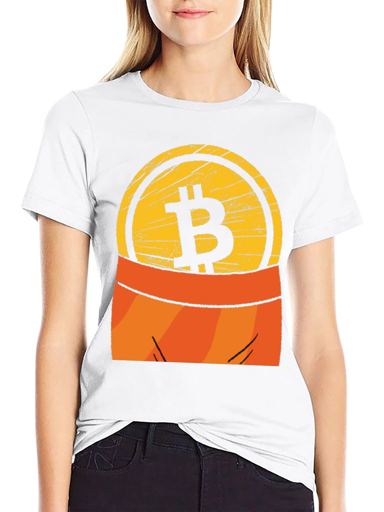 Bitcoin Pocket Graphic Tee - Crypto Currency T-Shirt