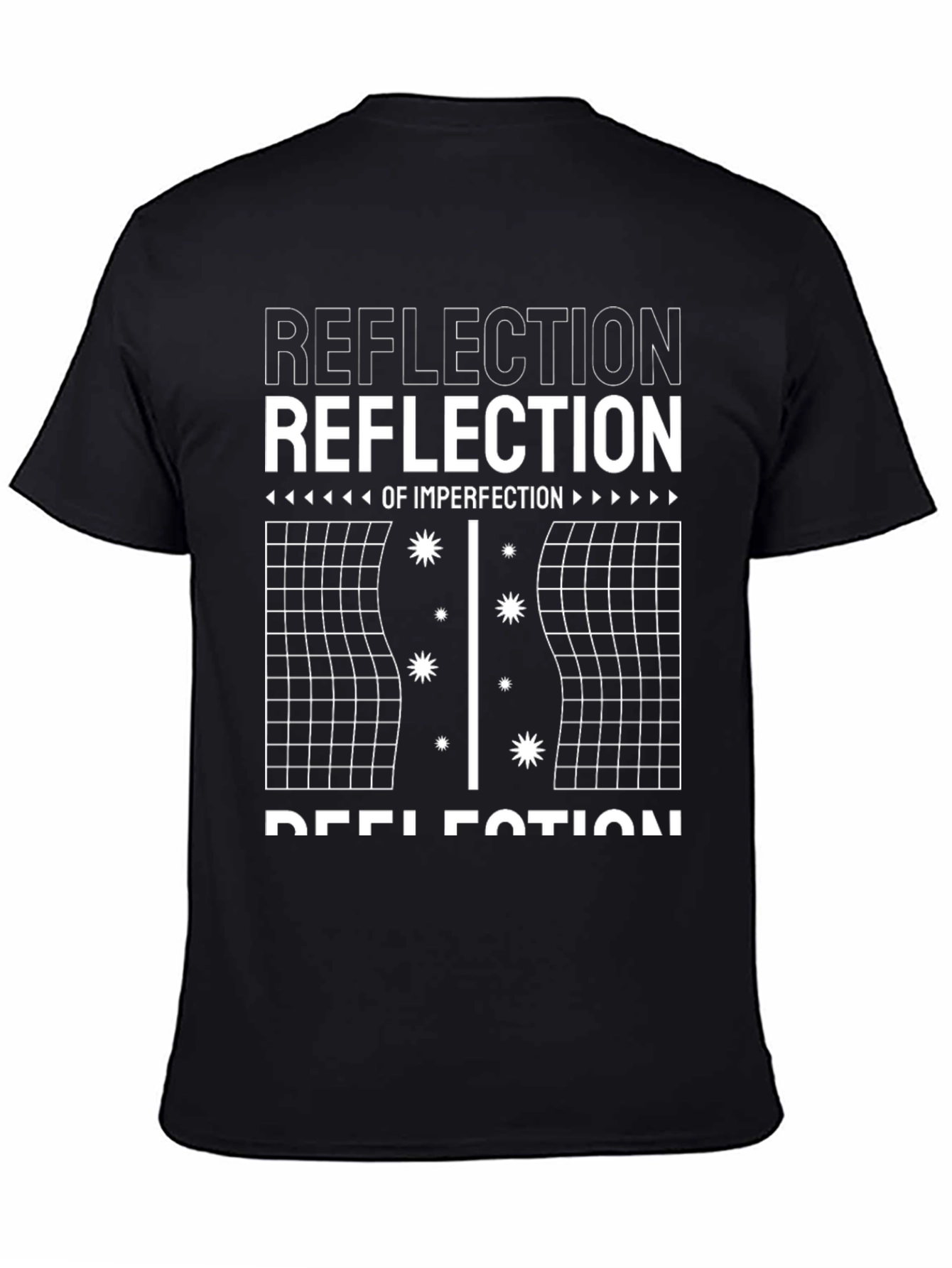 Reflection of Imperfection Graphic Tee - Black Cotton T-Shirt